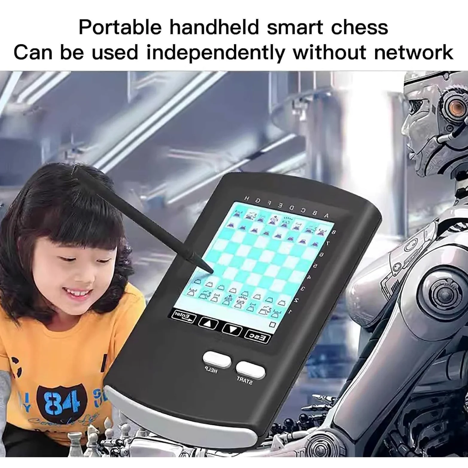 COYEUX Jeu d'échecs électronique, Jeu d'échecs Intelligent à écran Tactile, 5 Niveaux de difficulté, avec échiquier Pliable et pièces magnétiques, pour débutants Professionnels