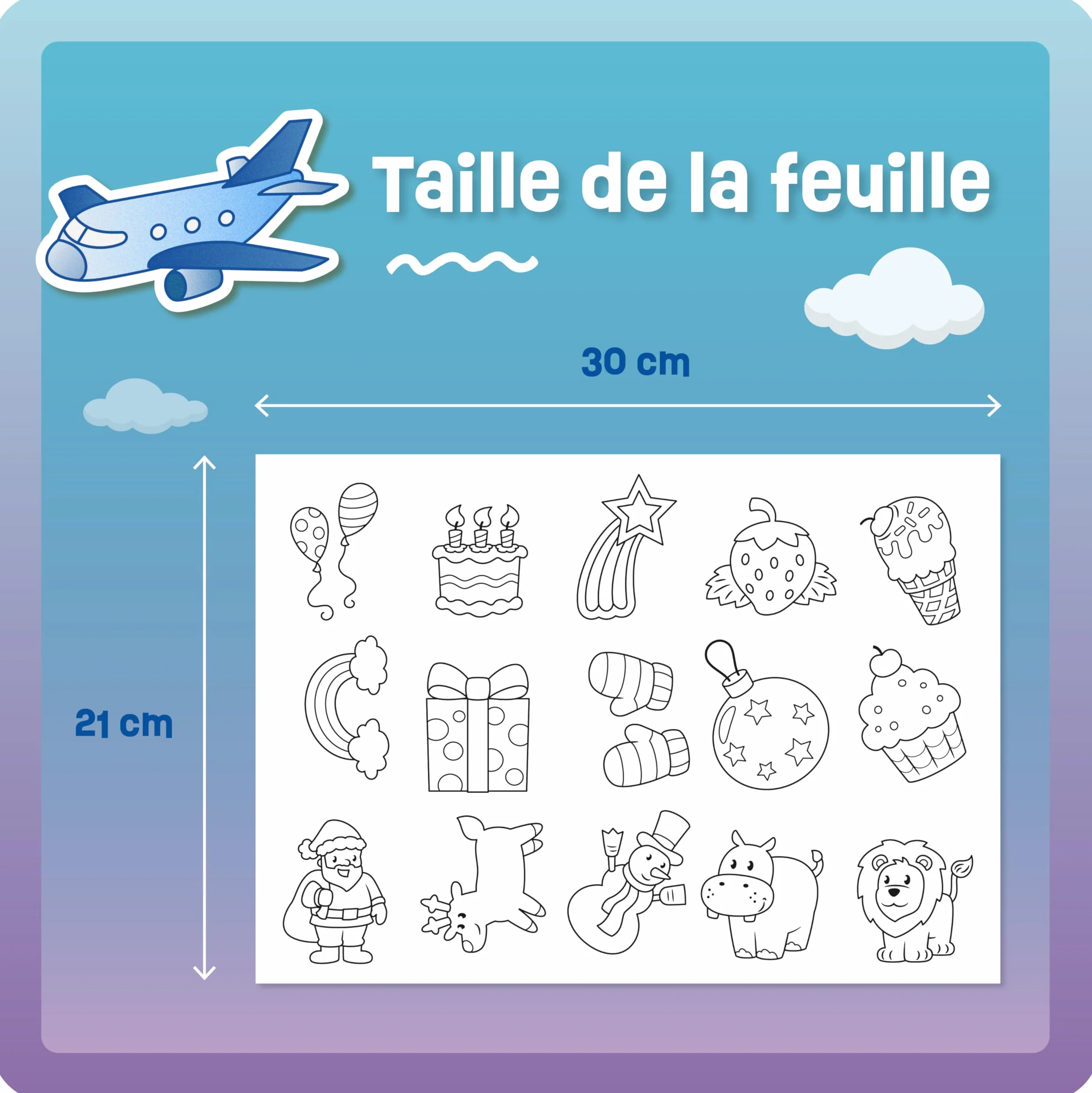 Lot de 10 films plastique fou magique A4 mat transparent - Papier rétractable avec porte-clés