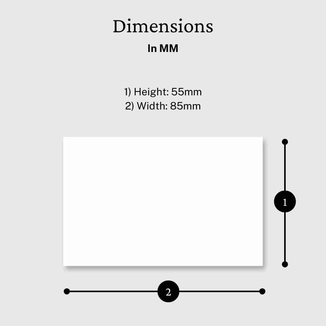 Cartes de visite vierges 350 g/m², lot de 100
