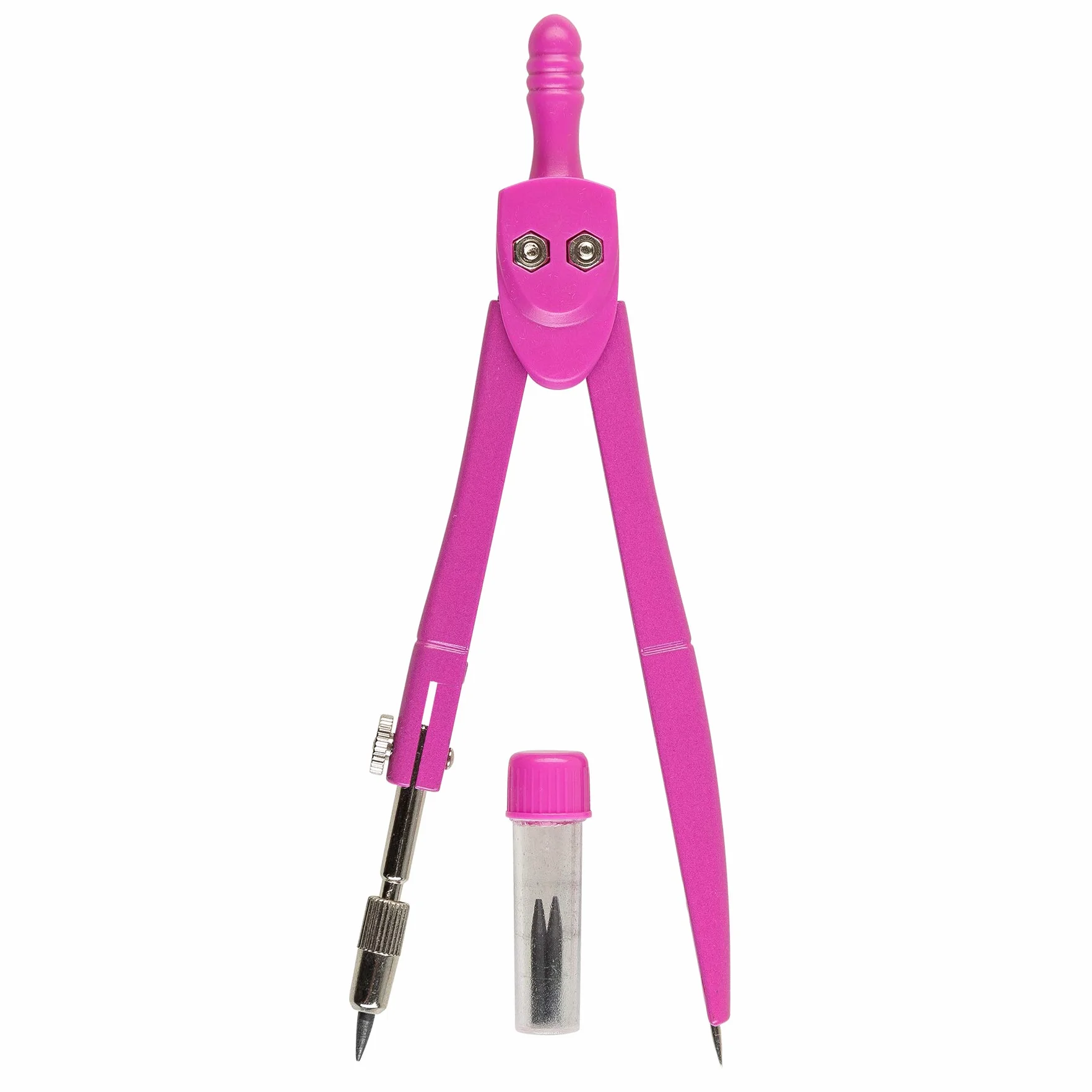 Idena Compas d'écolier avec mines de rechange, rose, 1 pièce