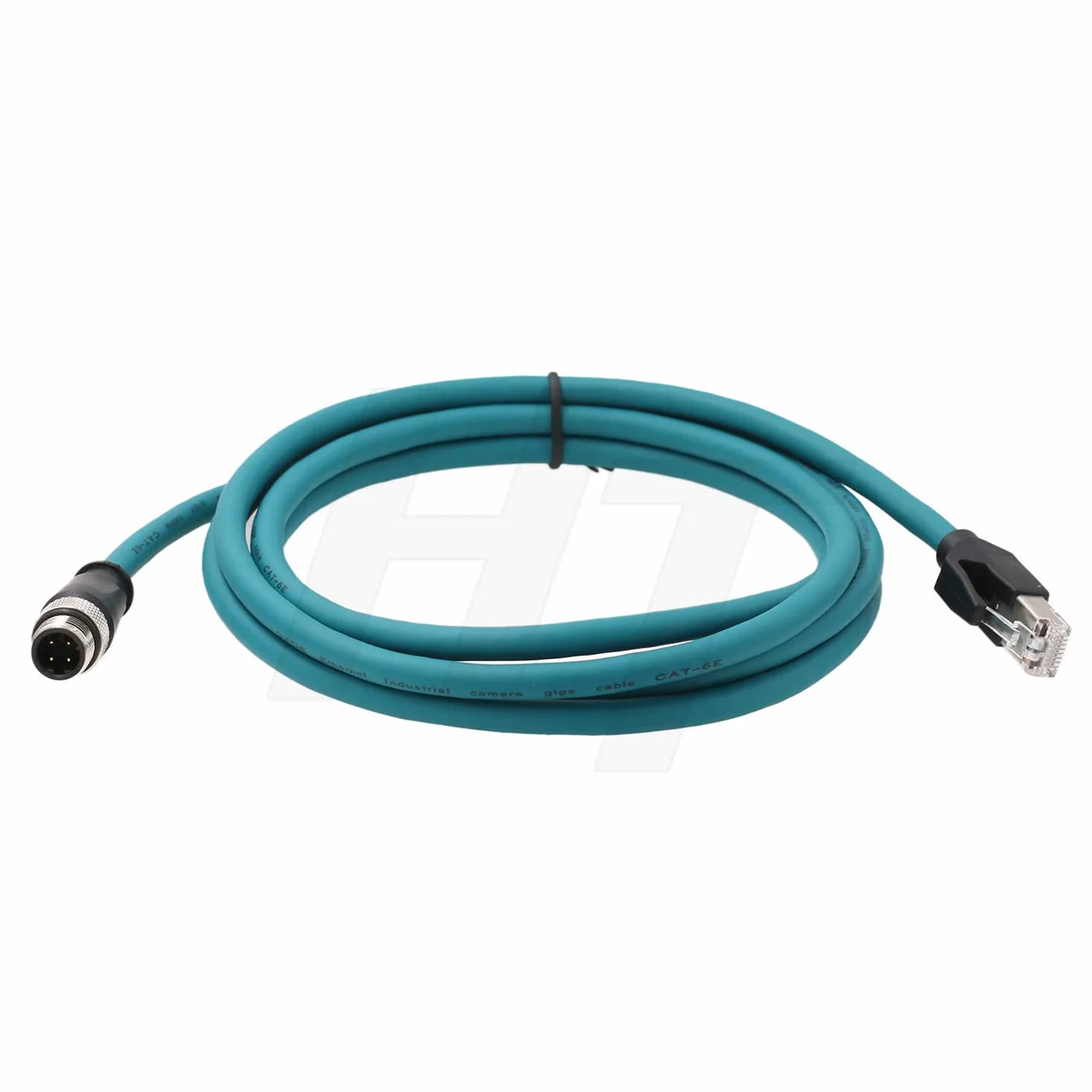 HangTon Ethernet CAT5e Cable M12 4 Pin D-Code to RJ45 2m for Keyence IV2, Datalogic 210N, Sick Omron Vision Sensor