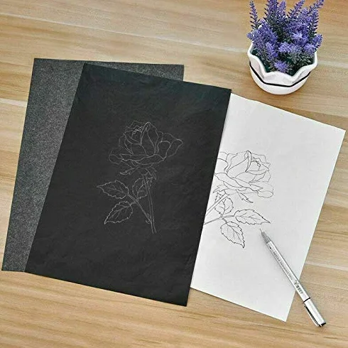 Papier carbone A4 lot de 100 feuilles noir transfert à la main