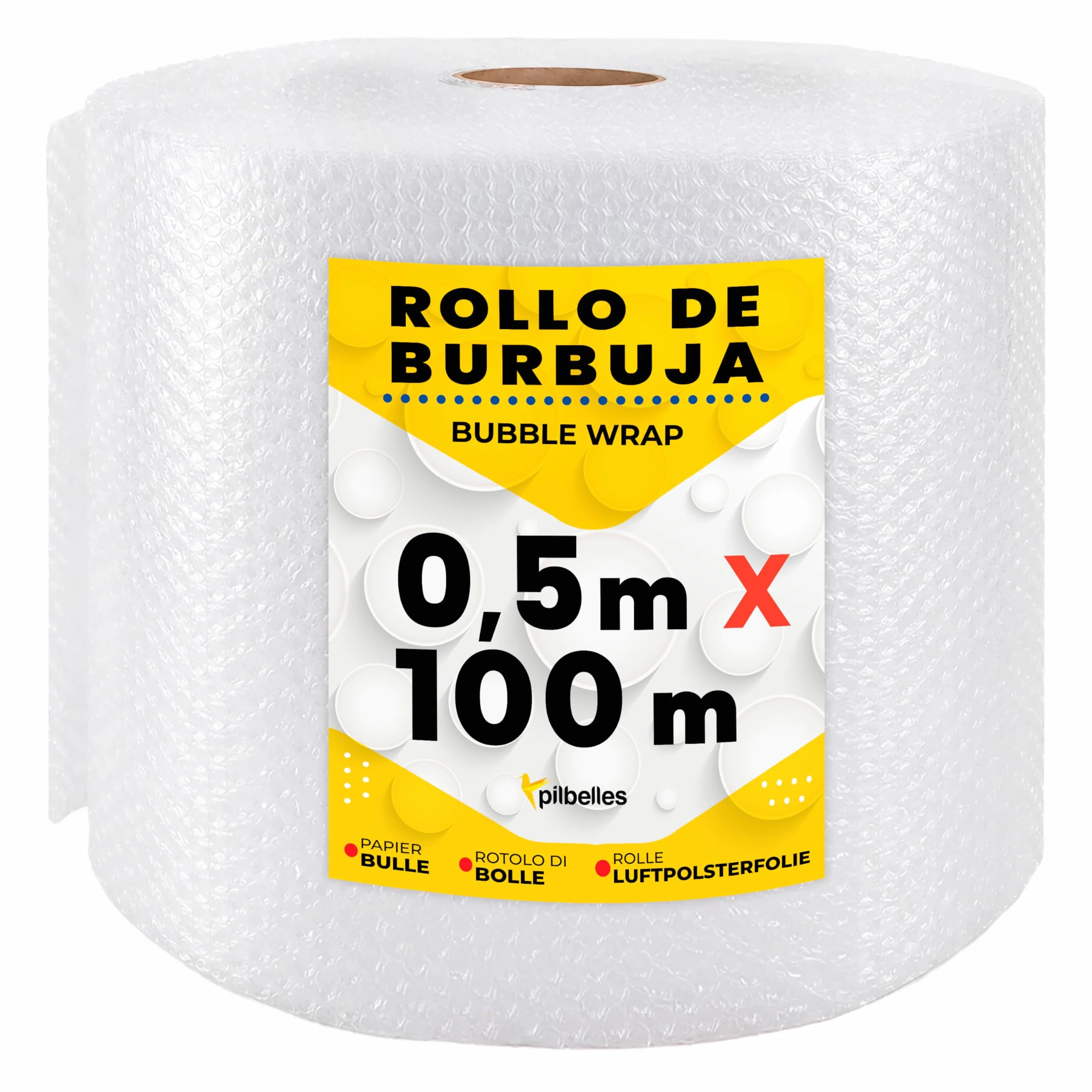 MUNTRADE Rouleau de papier bulle 50 cm x 100 m pour emballage et protection