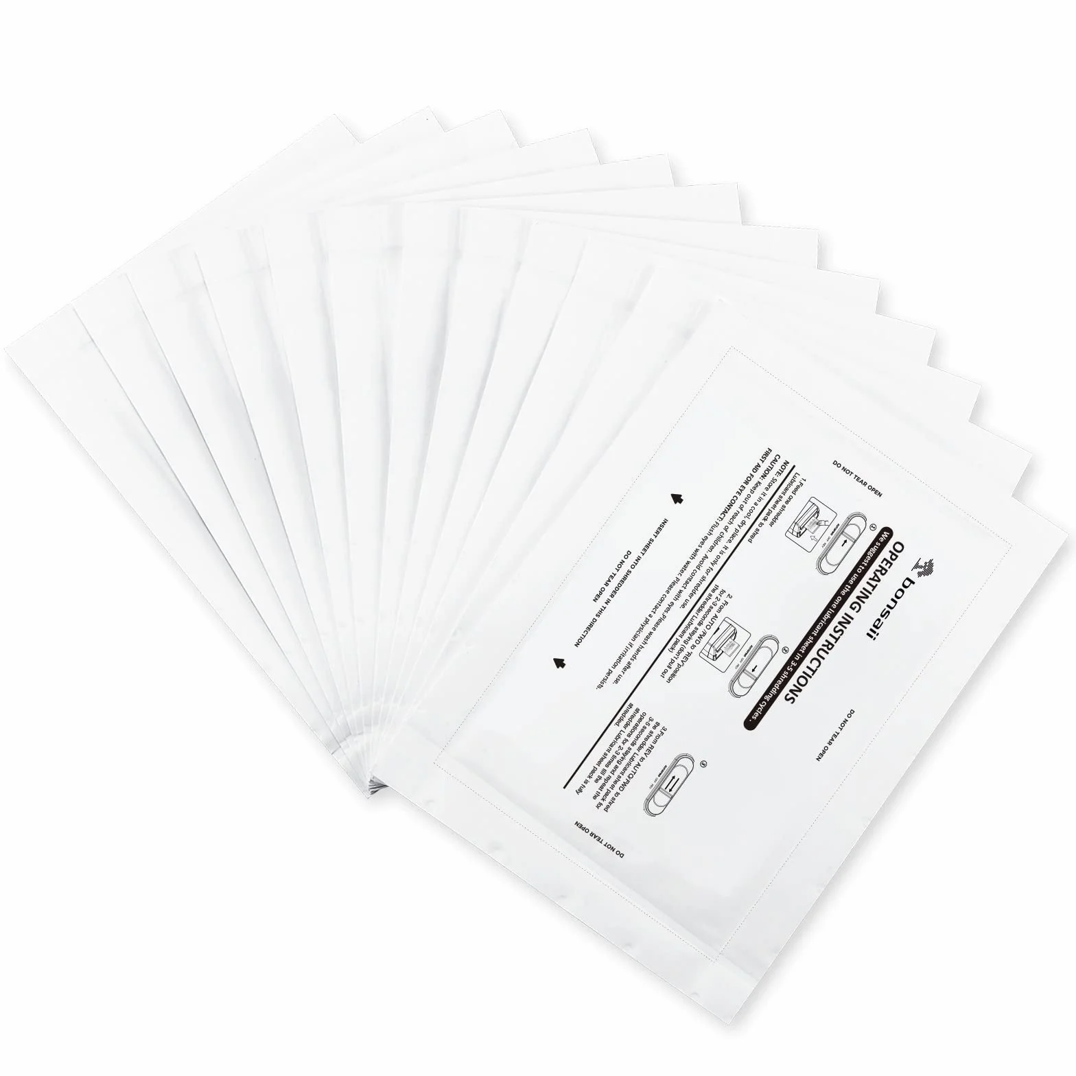 Bonsaii Feuilles lubrifiantes pour déchiqueteuse, 12 feuilles d'entretien 21,4 x 15,1 cm