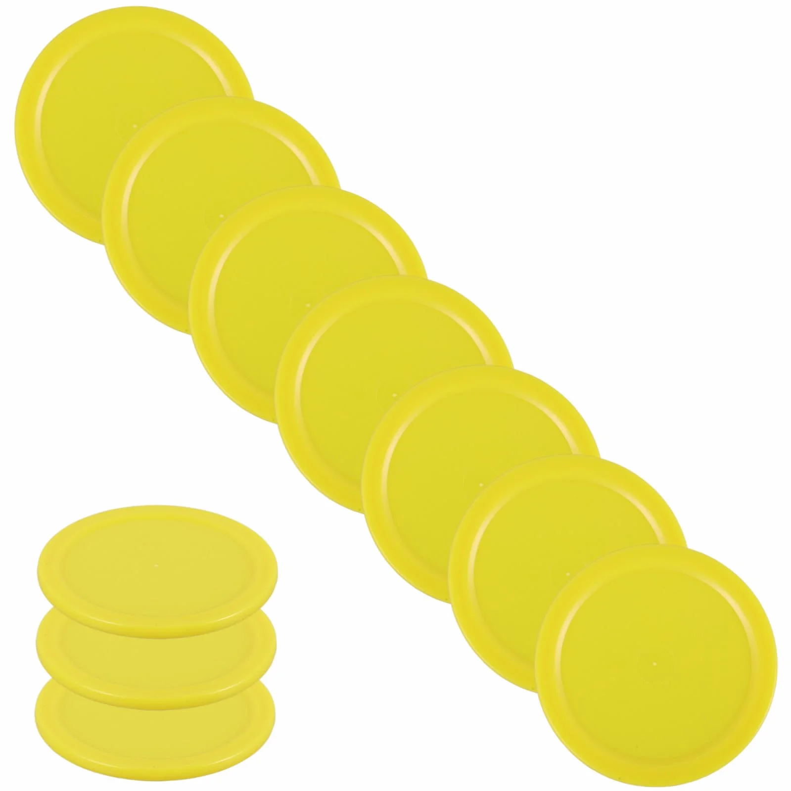 Toyvian 10 Pièces Rondelles Hockey Glace Plastique Jaune Accessoires Remplacement Table Maniabilité