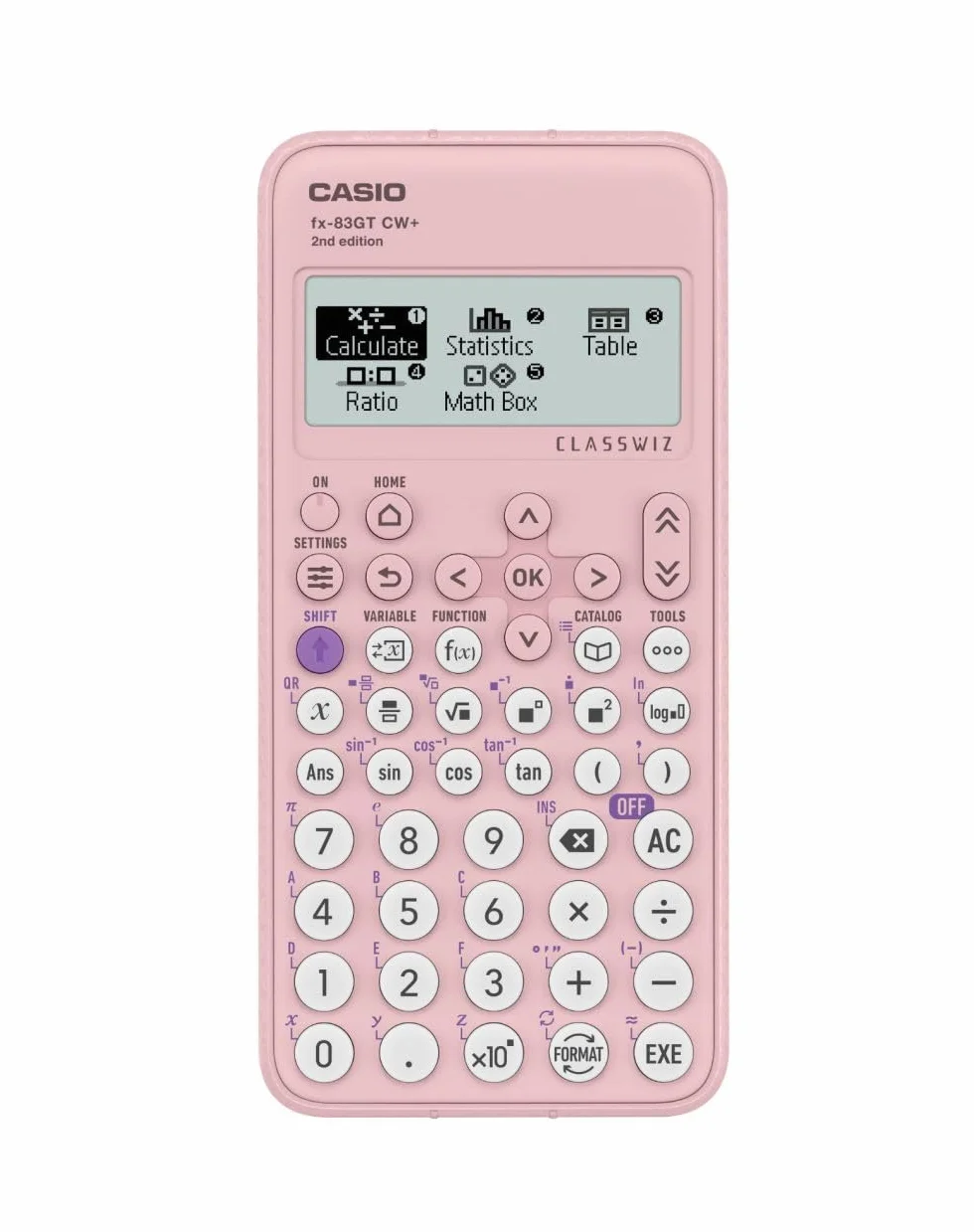 Casio Calculatrice Scientifique fx-83GTCW+ Rose