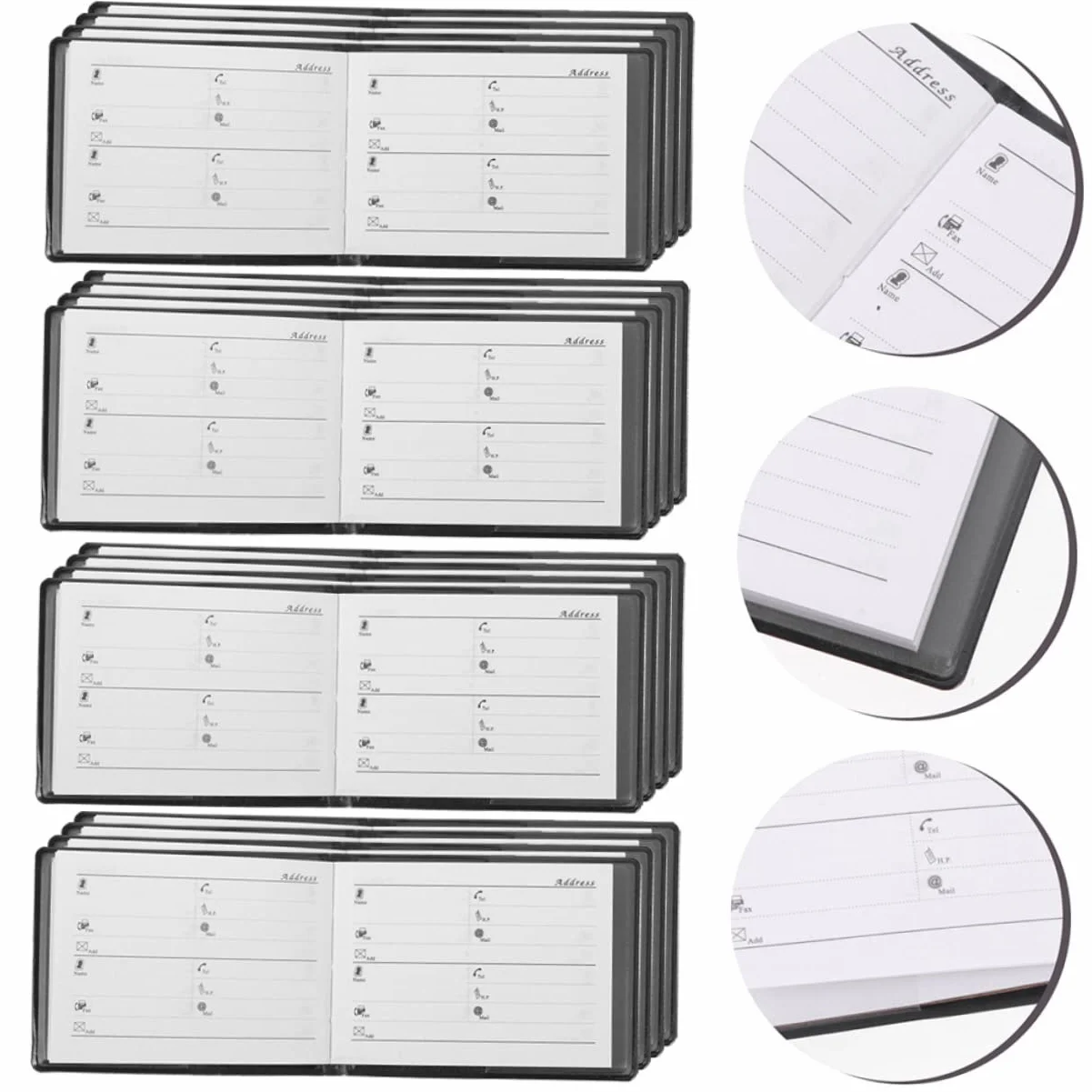 EXCEART Lot de 12 Mini carnet d'adresses - Petit répertoire téléphonique pour Portefeuille