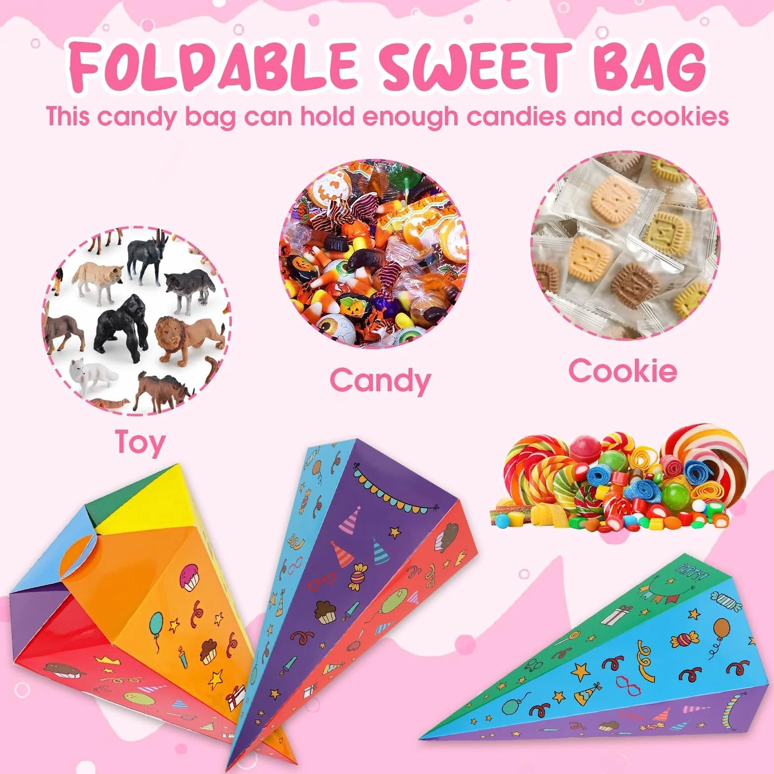 Lot de 10 Sacs D'école de Bricolage 30cm pour Emballage Cadeau Rentrée des Classes Enfants