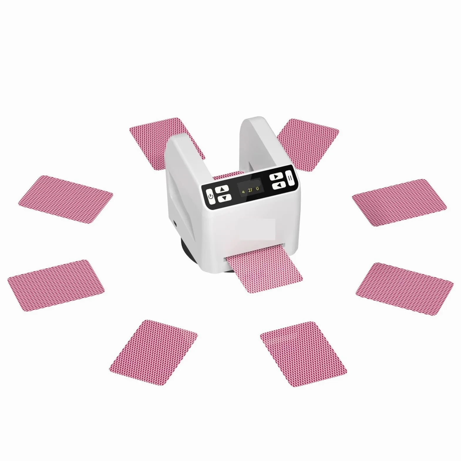 Croupier de Cartes Rotation Automatique Distribution Automatique Poker Mélangeur Compact et Portable
