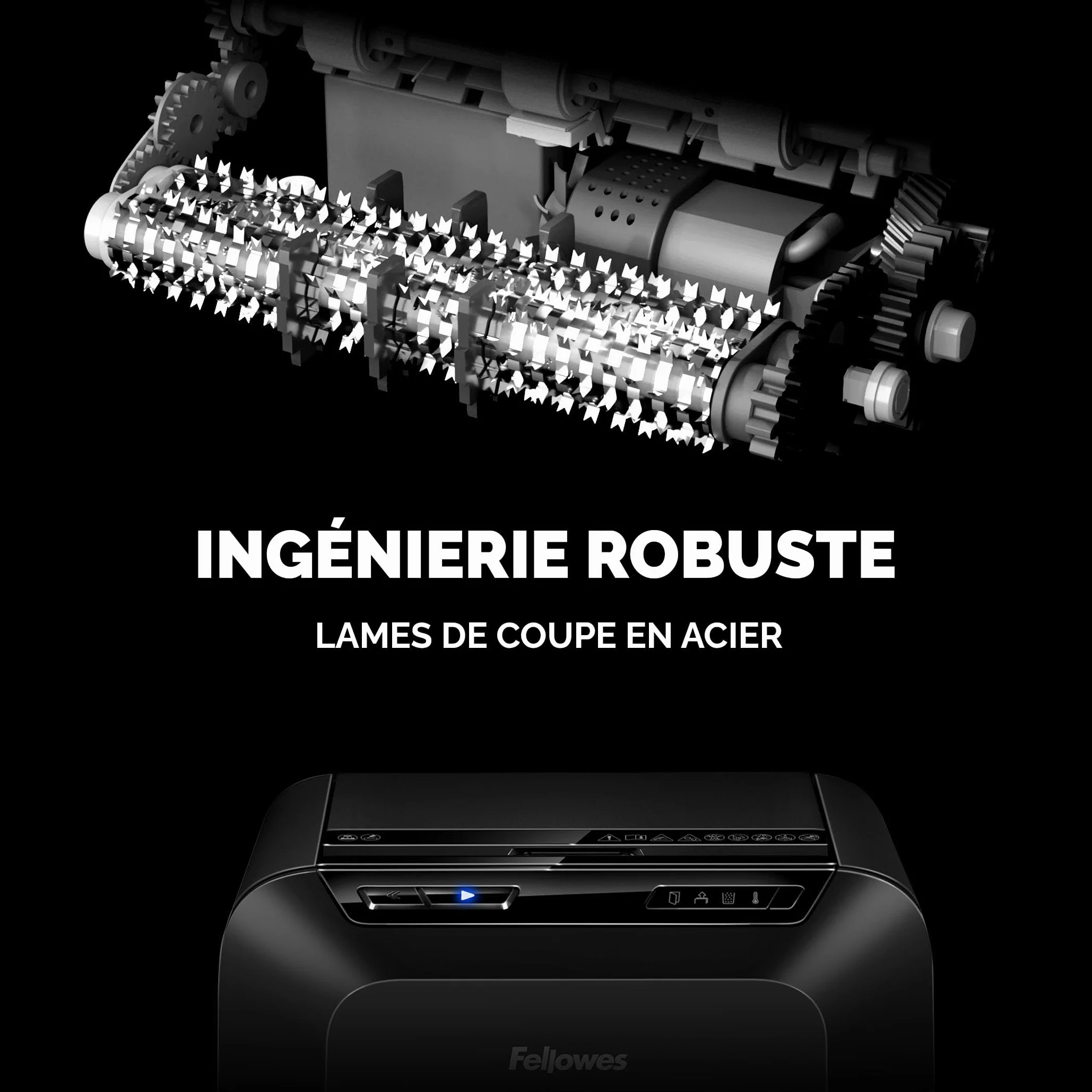 Fellowes Destructeur Hybride AutoMax 90M 90 Feuilles Automatique 9 Manuel P4 Sécurité 17 L Noir