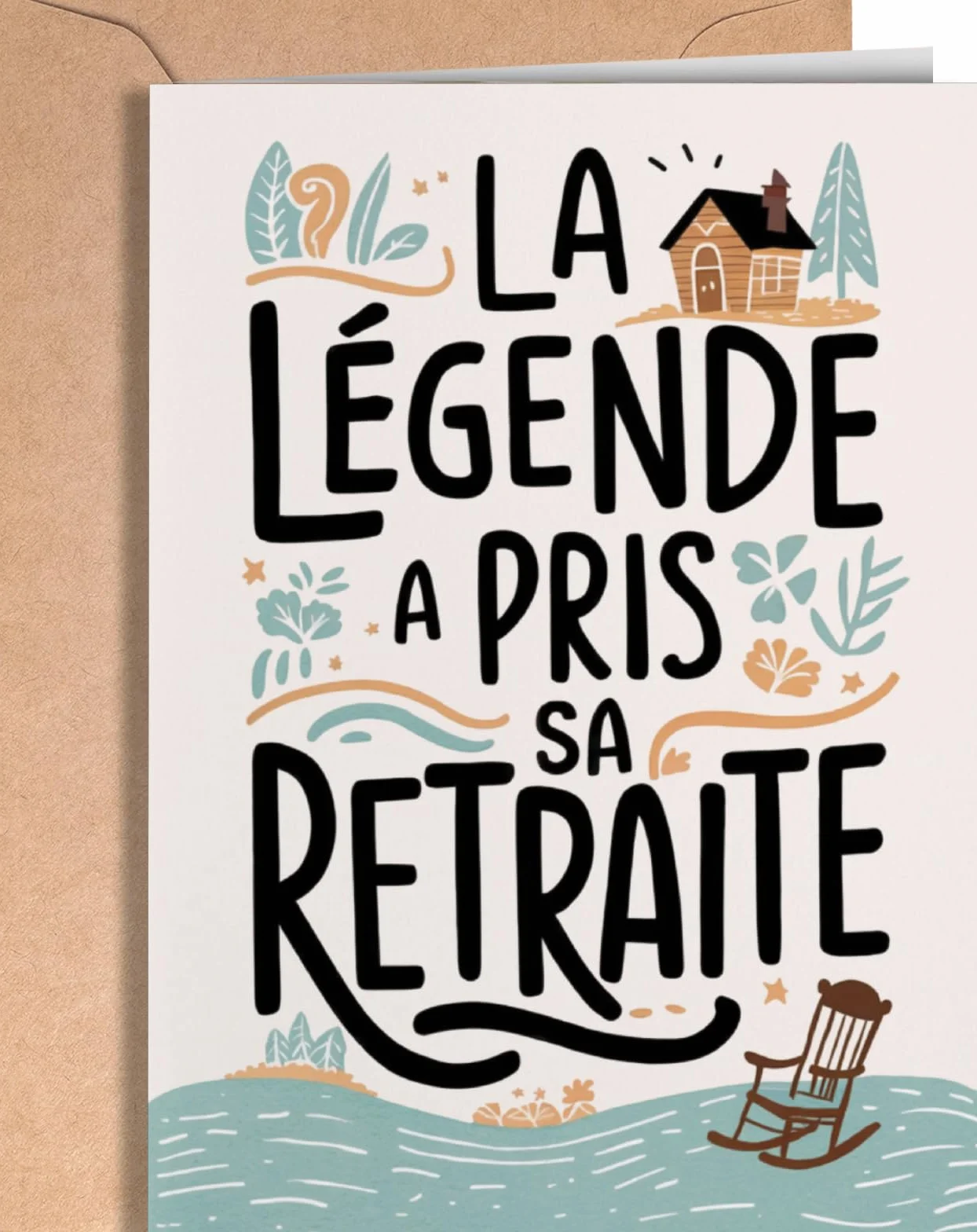 Carte de Retraite Original pour Femme Homme Maman Papa Collègue Ami