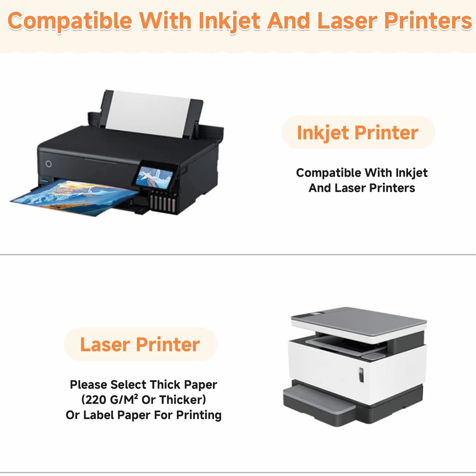 Film Autocollant Vinyle A4 Transparent pour Imprimante Laser Jet d'Encre, Lot de 20 Feuilles