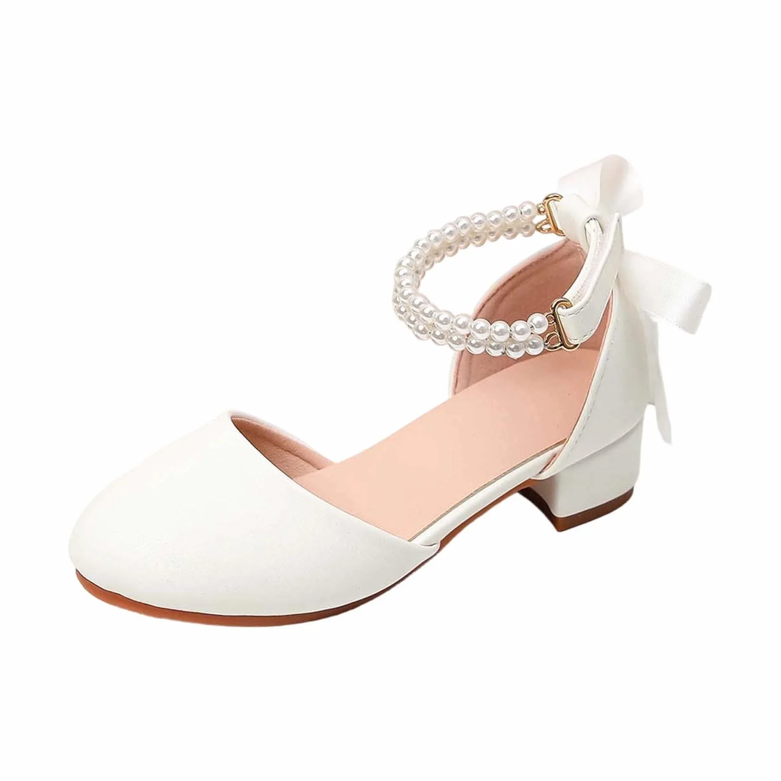Mary Jane Chaussures à Talons Hauts pour Enfants Fille Antidérapantes