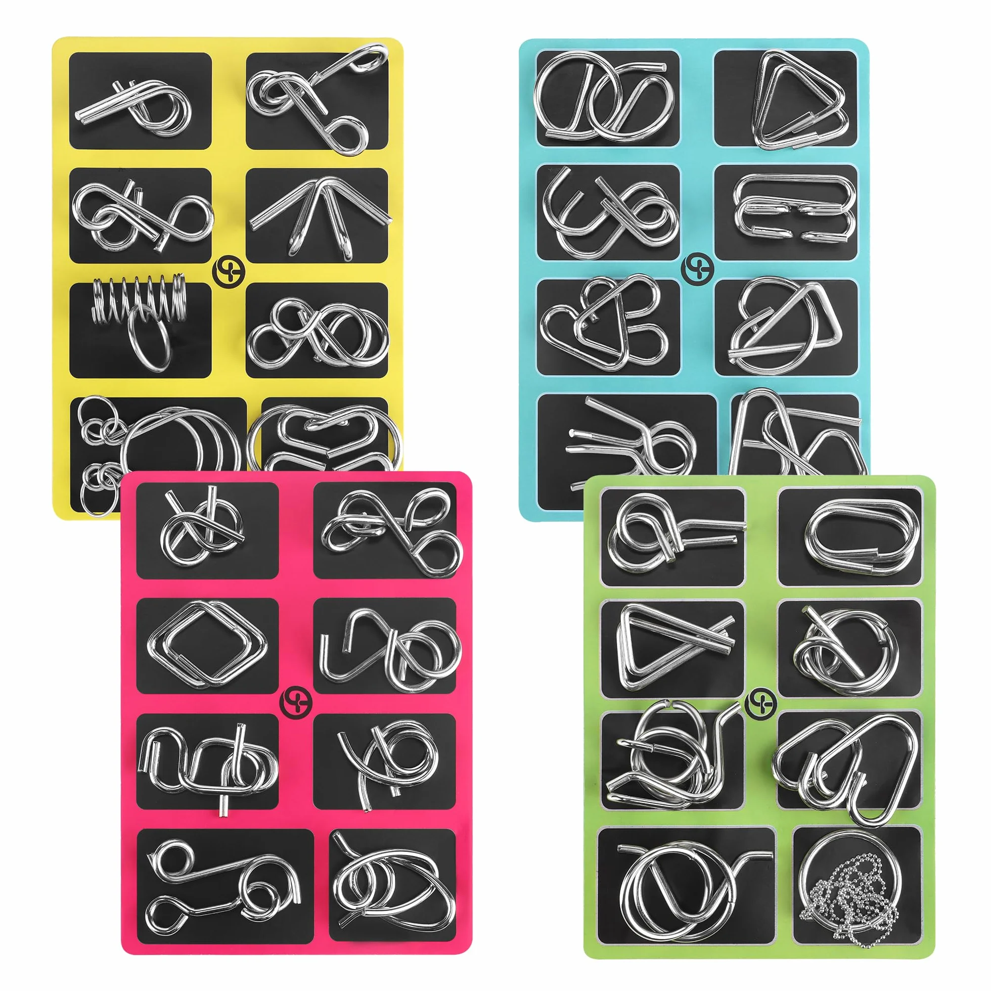 Casse-Tête Métal 32 Pièces IQ Puzzle Jouet Enfants Adultes Cadeau Anniversaire Noël