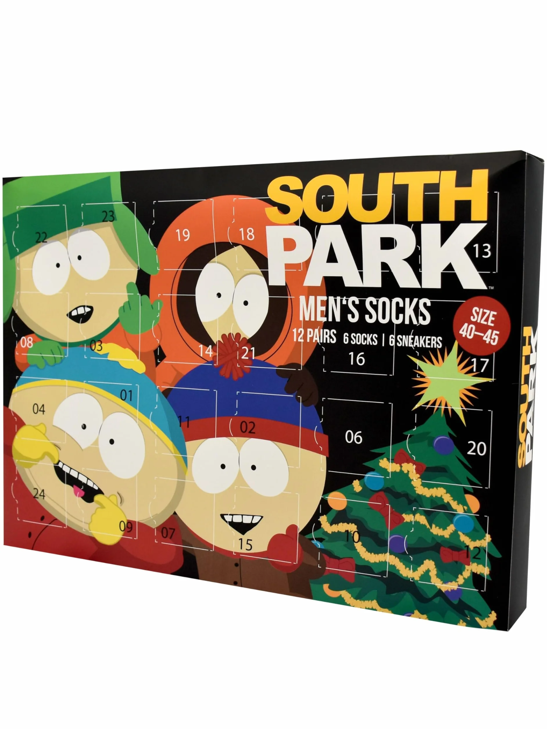 United Labels South Park calendrier de l’Avent chaussettes homme 40-45 12 paires