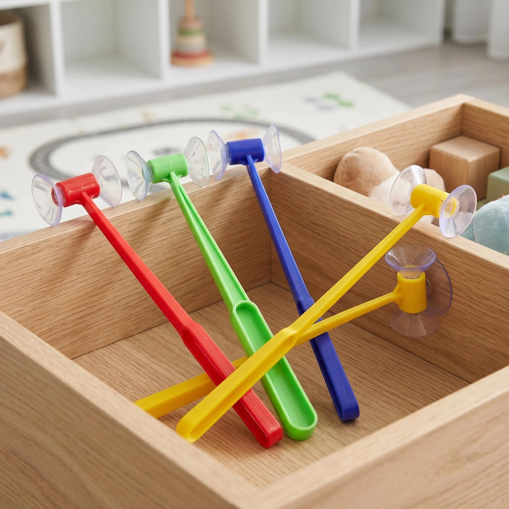 Lot de 5 Marteaux à Ventouse pour Enfant Montessori - Jouet en Plastique Motricité Fine