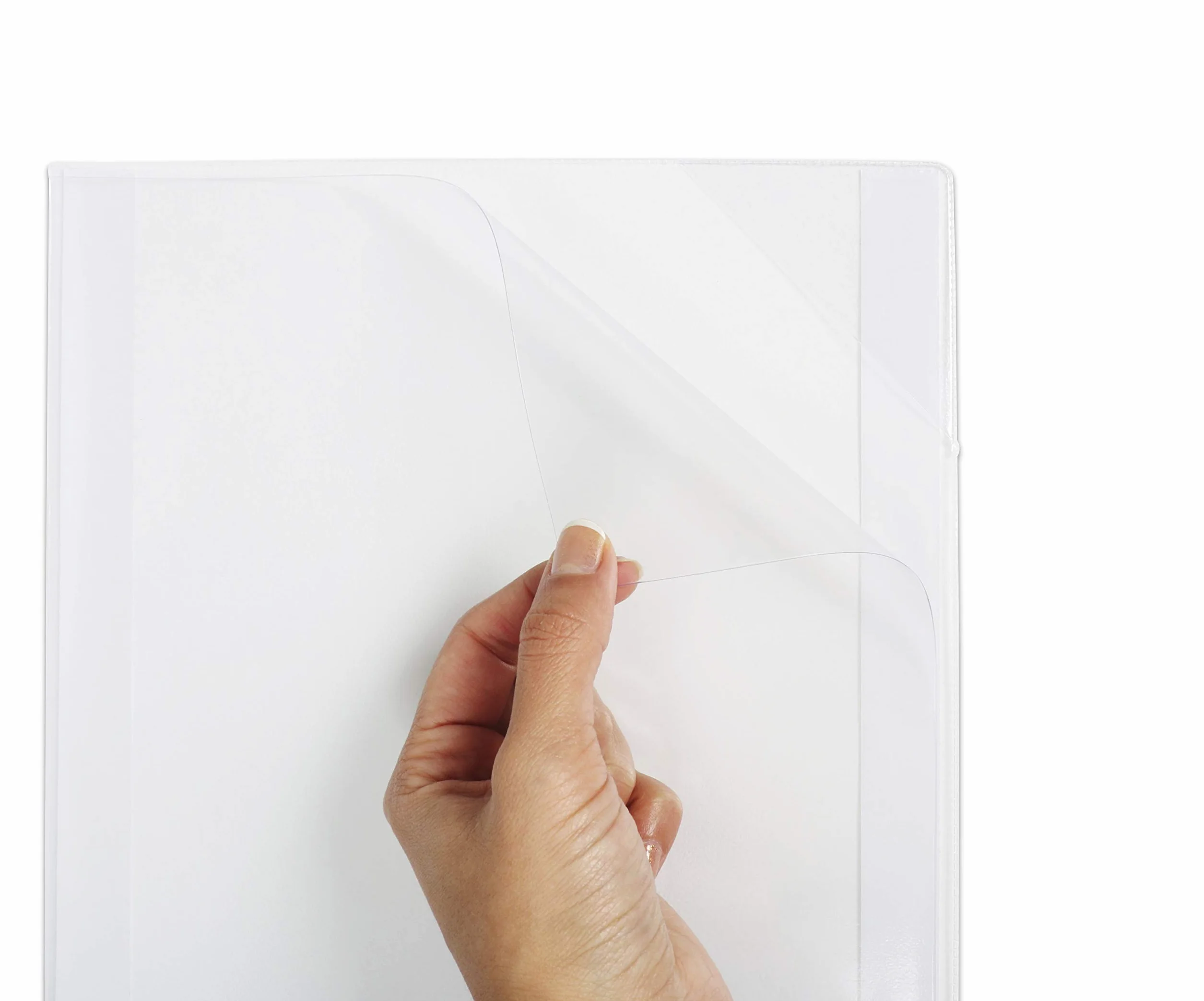 Tarifold 194773 Pack 5 Pochettes plastique adhésive A4 transparentes, cadre d'affichage autocollant repositionnable Kang Easy Load