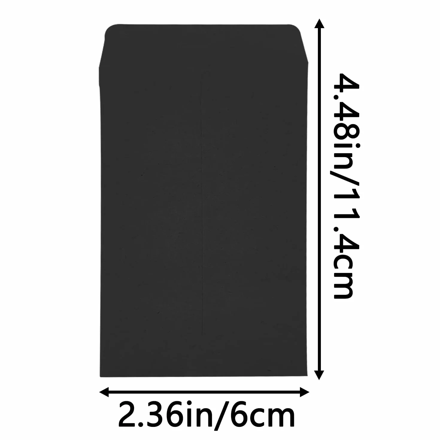 Lot de 100 mini enveloppes en papier kraft noir 10 x 6 cm pour salaires pièces monnaie perles timbres