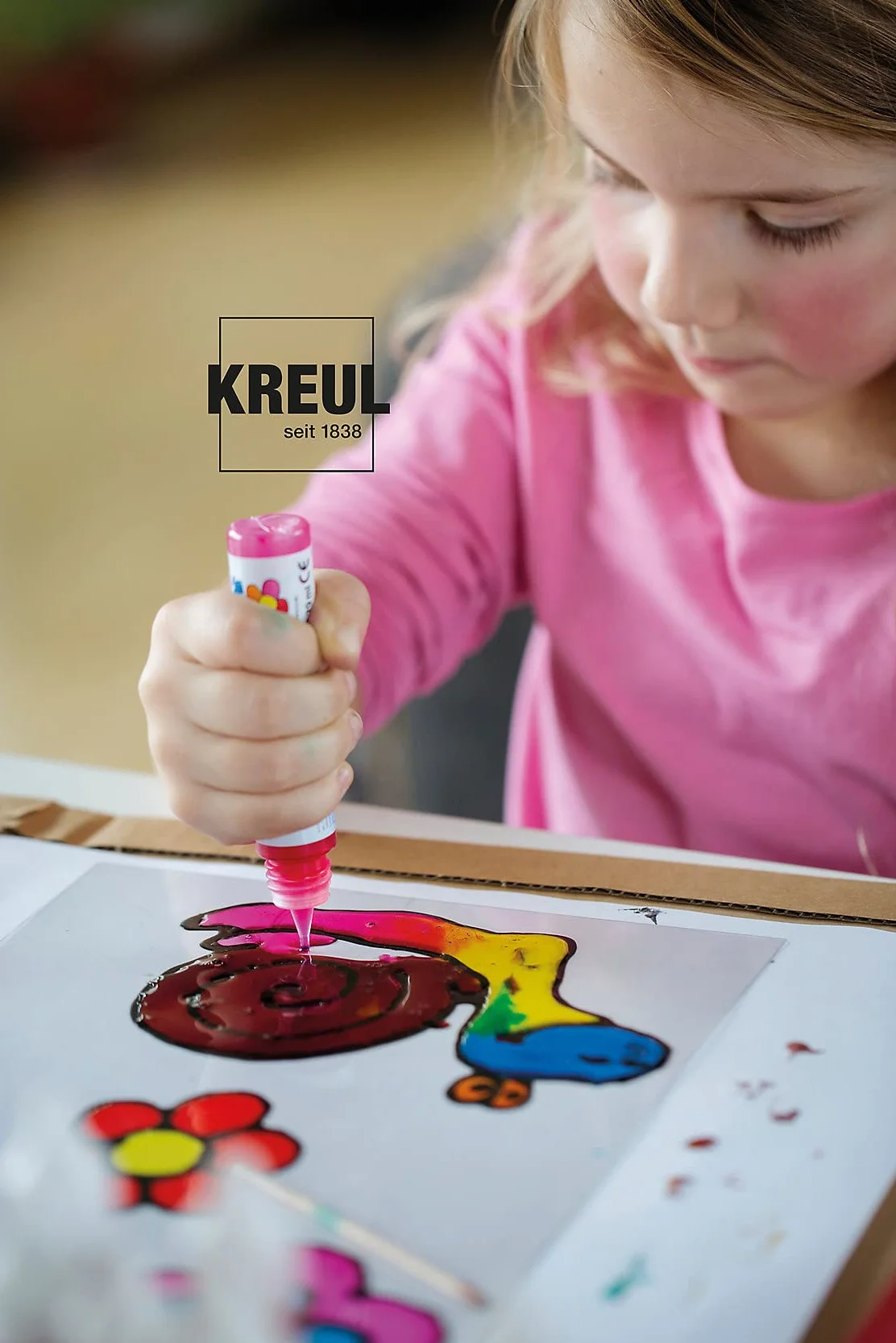 KREUL Mucki Window Color Kleine Tierwelt Set de coloriage pour fenêtres 7 crayons 29 ml