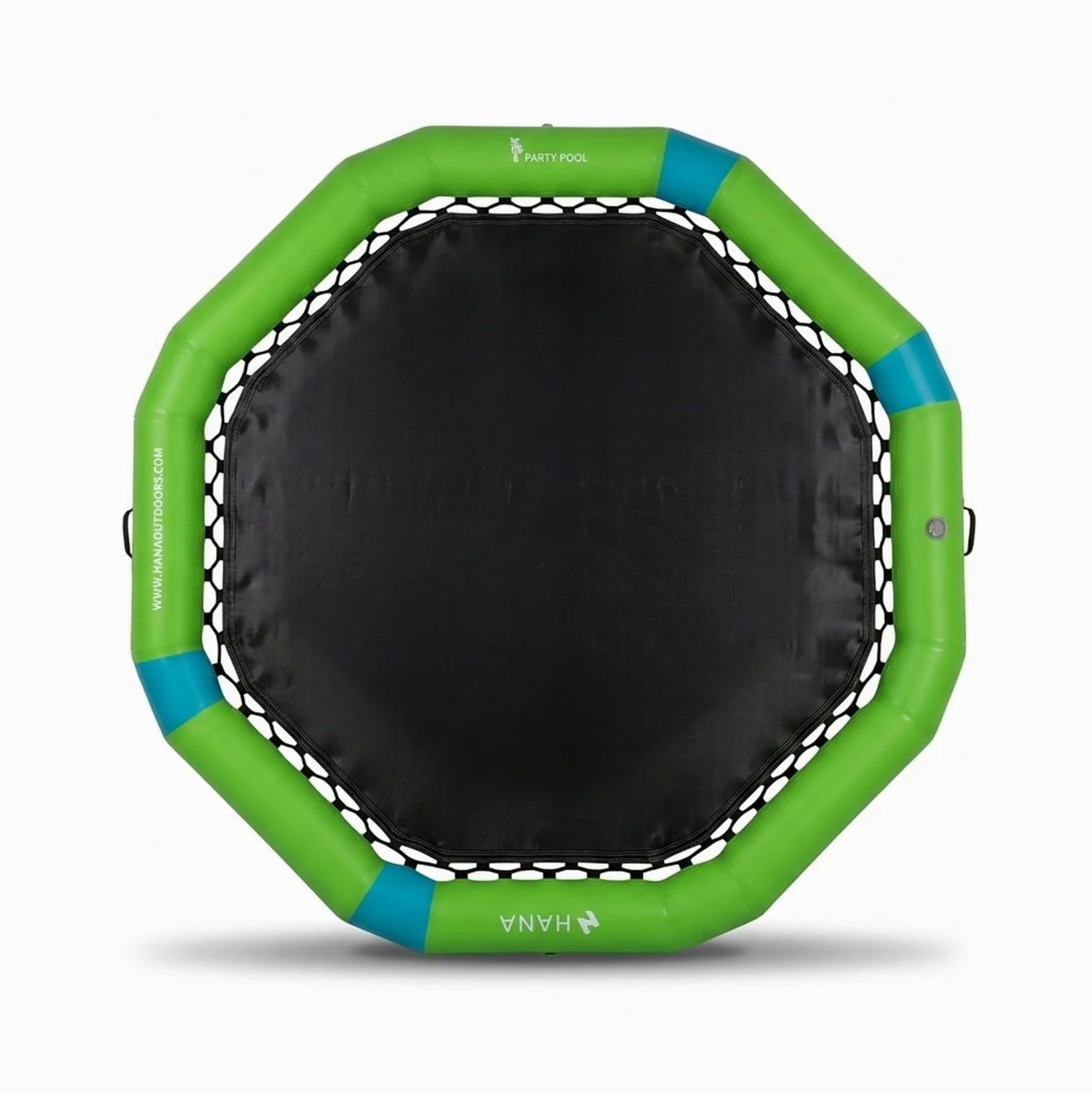 HANA Party Pool Hamac Gonflable Flottant – Aire de Jeu Aquatique pour 6 Personnes – Île Flottante Stable et Légère – avec Sac et Pompe – Idéal Plage, Bateau, Piscine et Lac – Diamètre 250cm