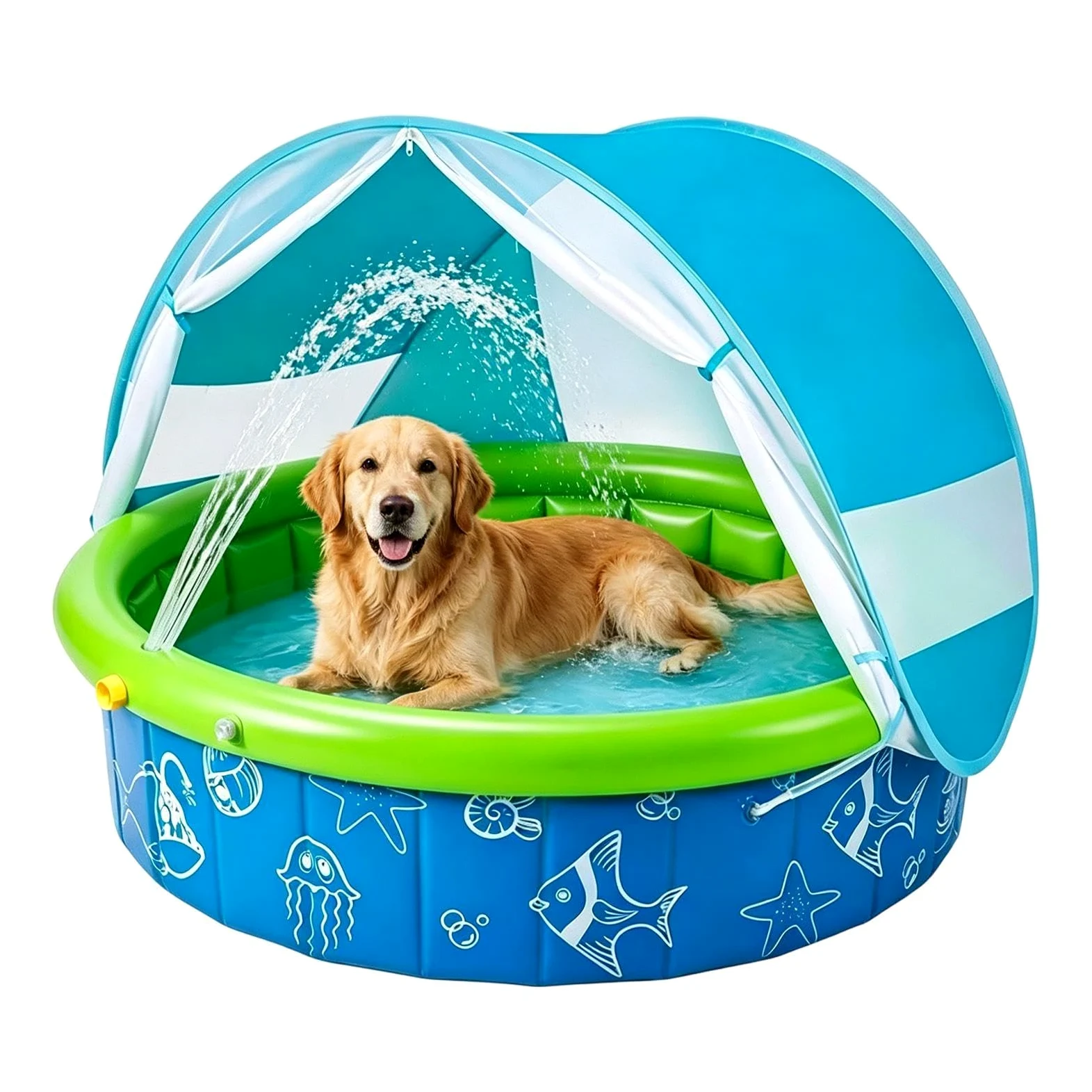 Piscine pour Protection Solaire Spacieuse Et Gain De Place | Piscine Extérieure Pour Pour Jardin Parc Cour Extérieur Tout-Petits Élèves Garçons Et
