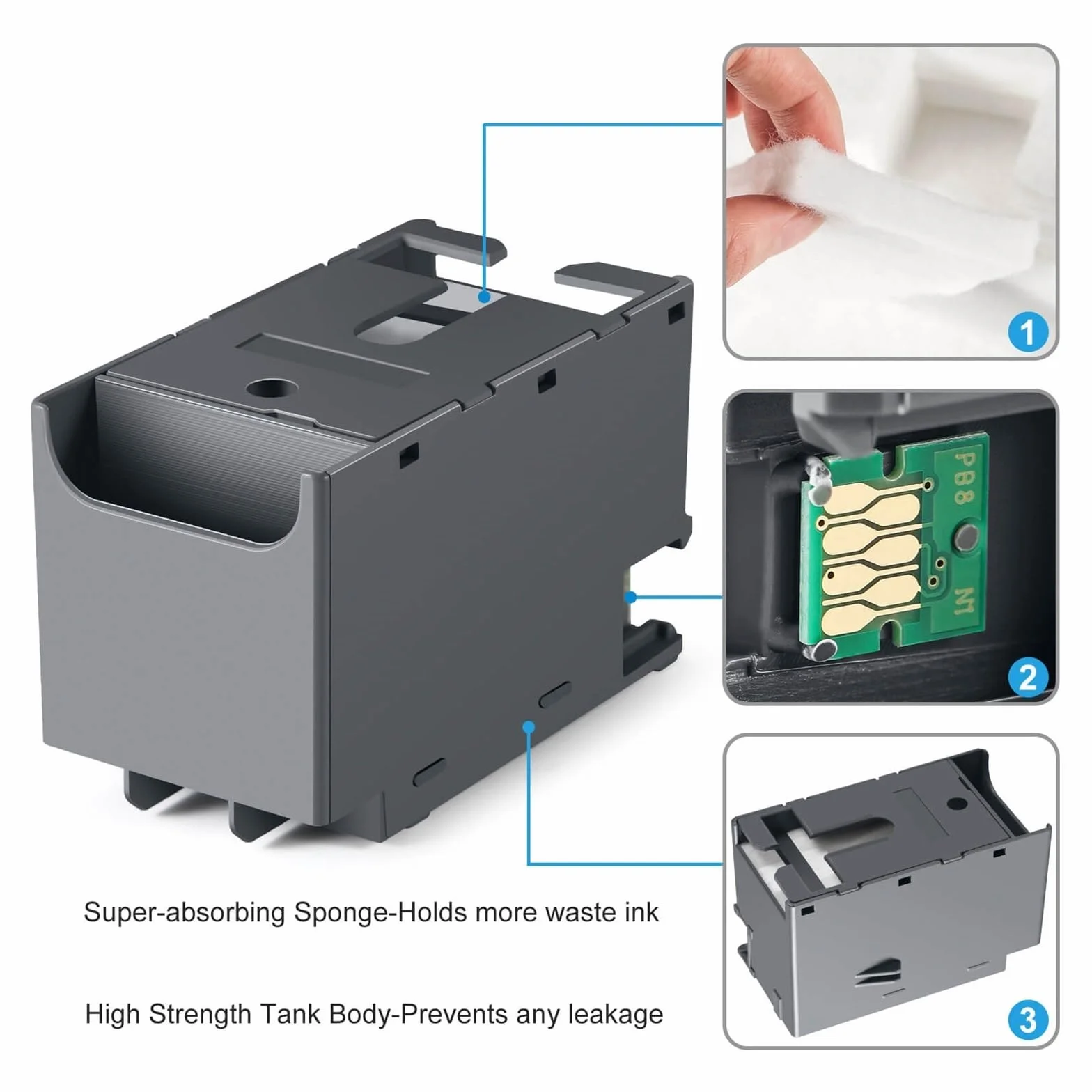 Réservoir d'encre Usagée Compatible Epson Workforce Pro C5790 M5299 M5799 ET-8700 WF-C529R C579R