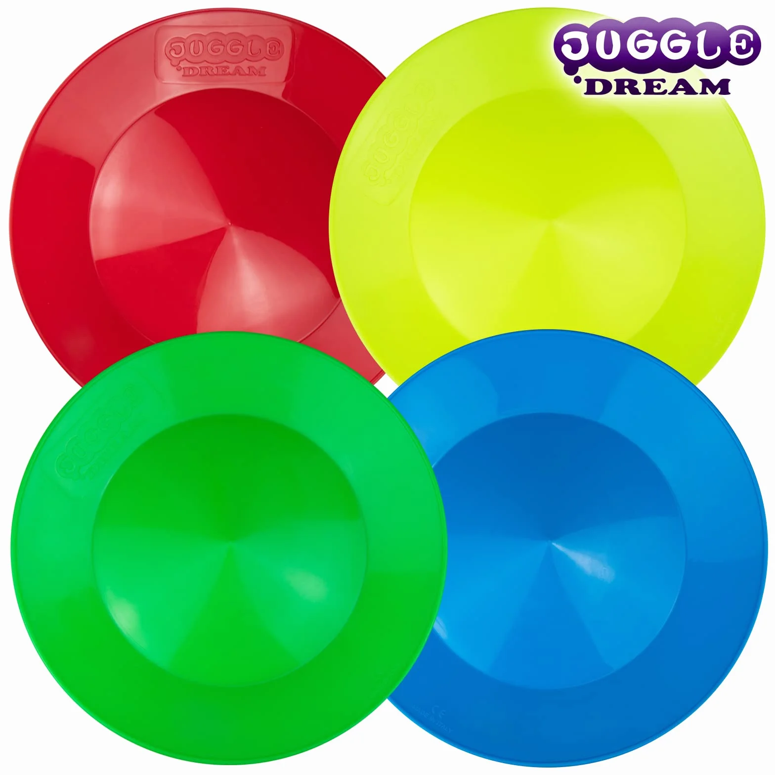 Juggle Dream Kit 4 Assiettes Chinoises 4 Bâtons Divisibles - Plat de Jonglage Chinois
