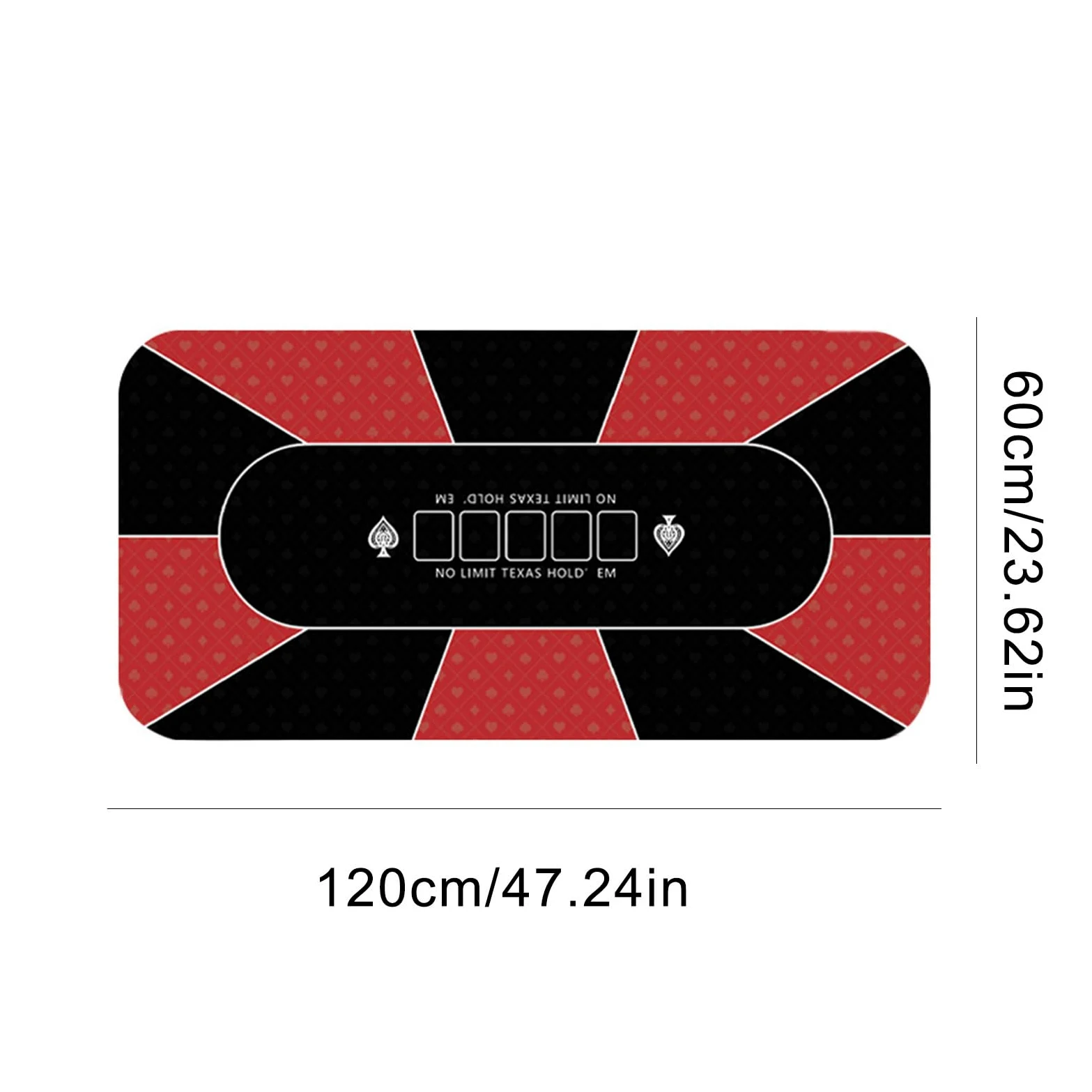 Luckxing Nappe de, Dessus de Table de Poker - Tapis de Poker Texas Holdem | 120x60cm - Tapis de Table de Poker antidérapant, couvertures de Table à Cartes pour soirée de, collectes de Fonds