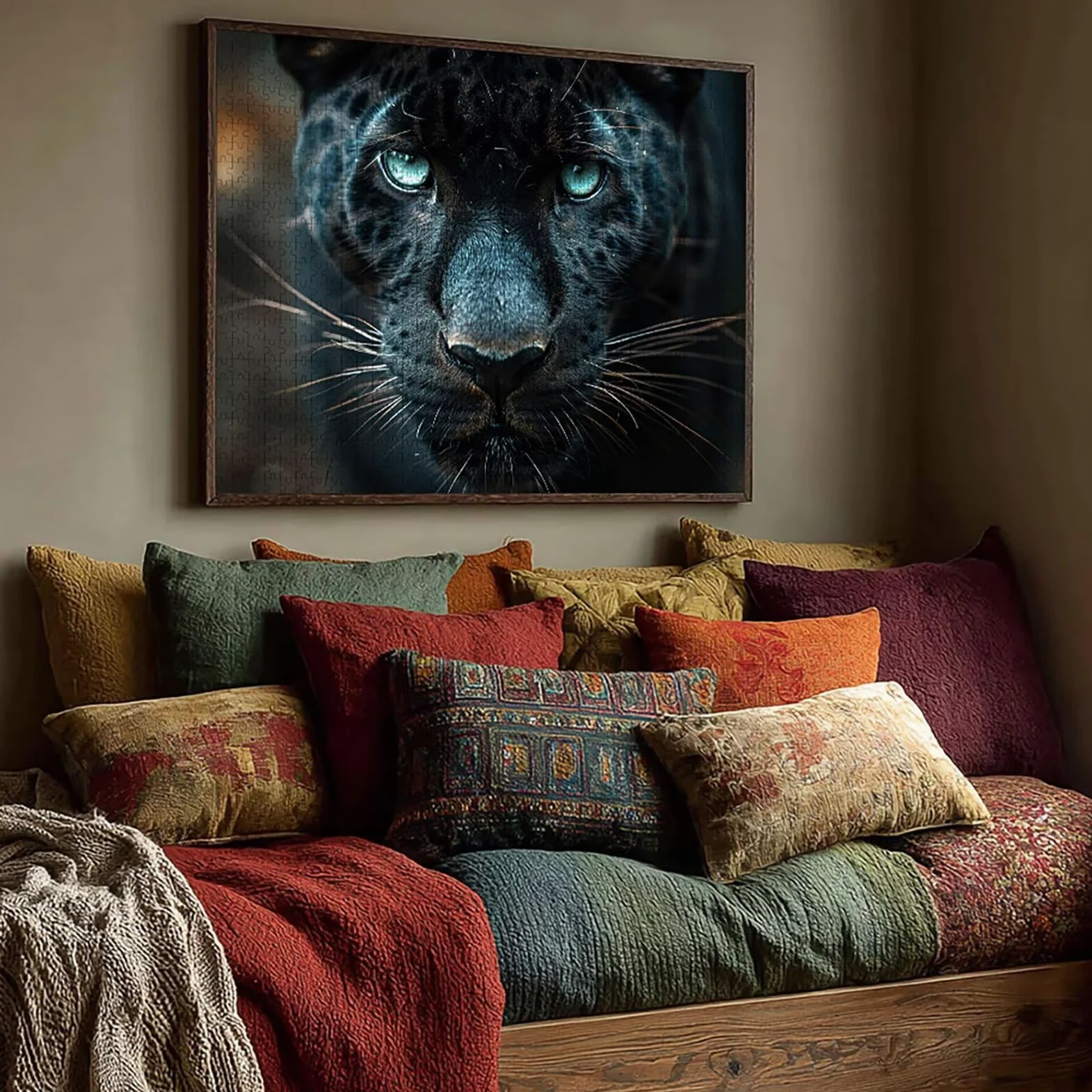 LéOpard Puzzle 5000 pièces Adultes, Puzzle Bois 156x105cm, Adultes Jeu éducatif Défi énigme avec Une Boîte d'emballage Exquise, Jeu Relaxant Détente Collection, Cadeau Fille, Decoration, (Noir) 8-2127
