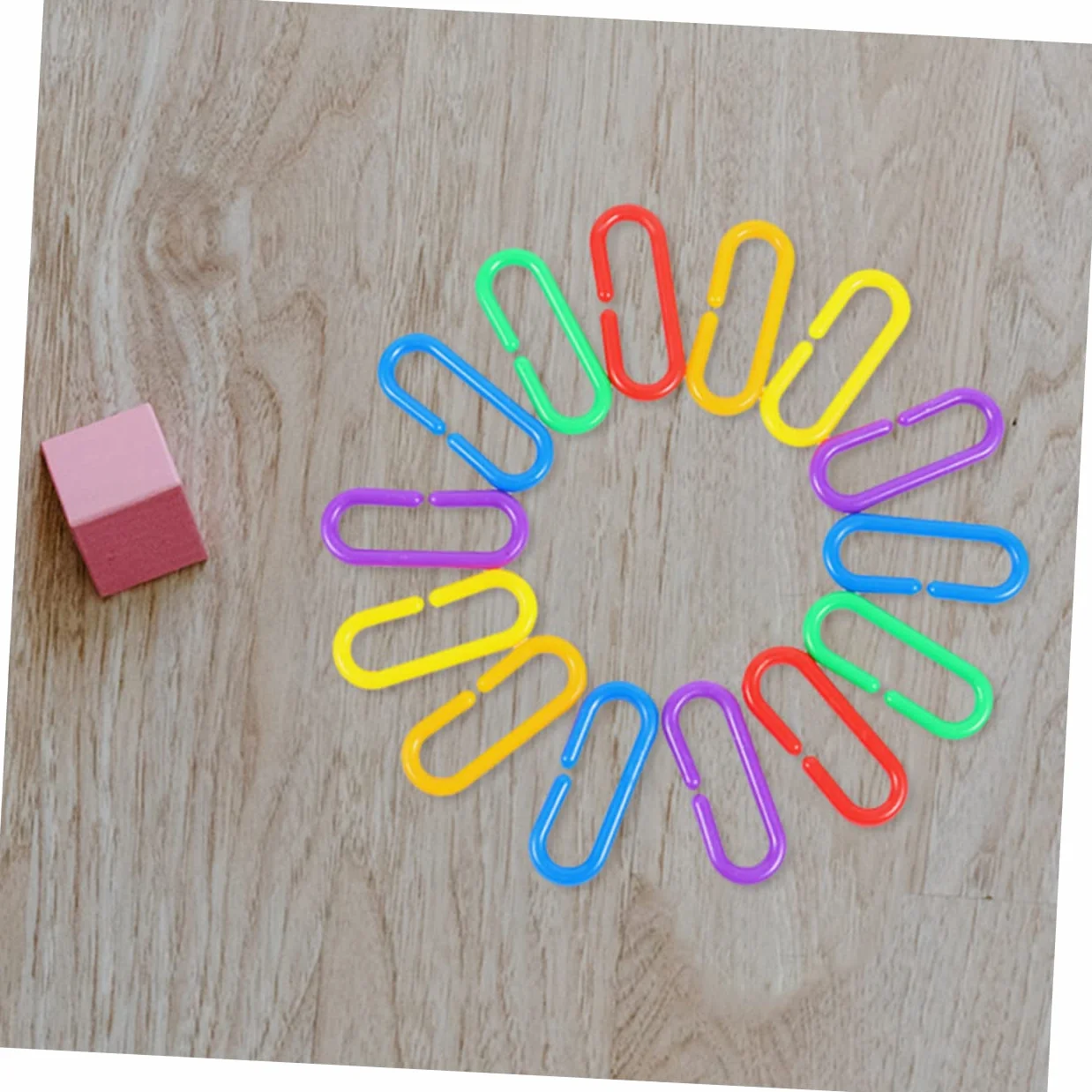 BESPORTBLE 150 pièces Maillons C Clips Plastique Colorés Éducatif Interactif