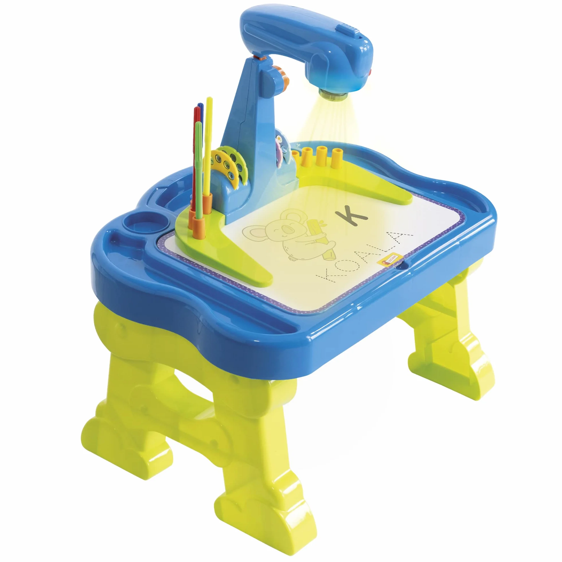 Lisciani CAROTINA Tableau Projecteur LED Enfants 3 Ans Jeux Educatifs Apprendre Alphabet Ecrire Dessiner Feutres Fiches