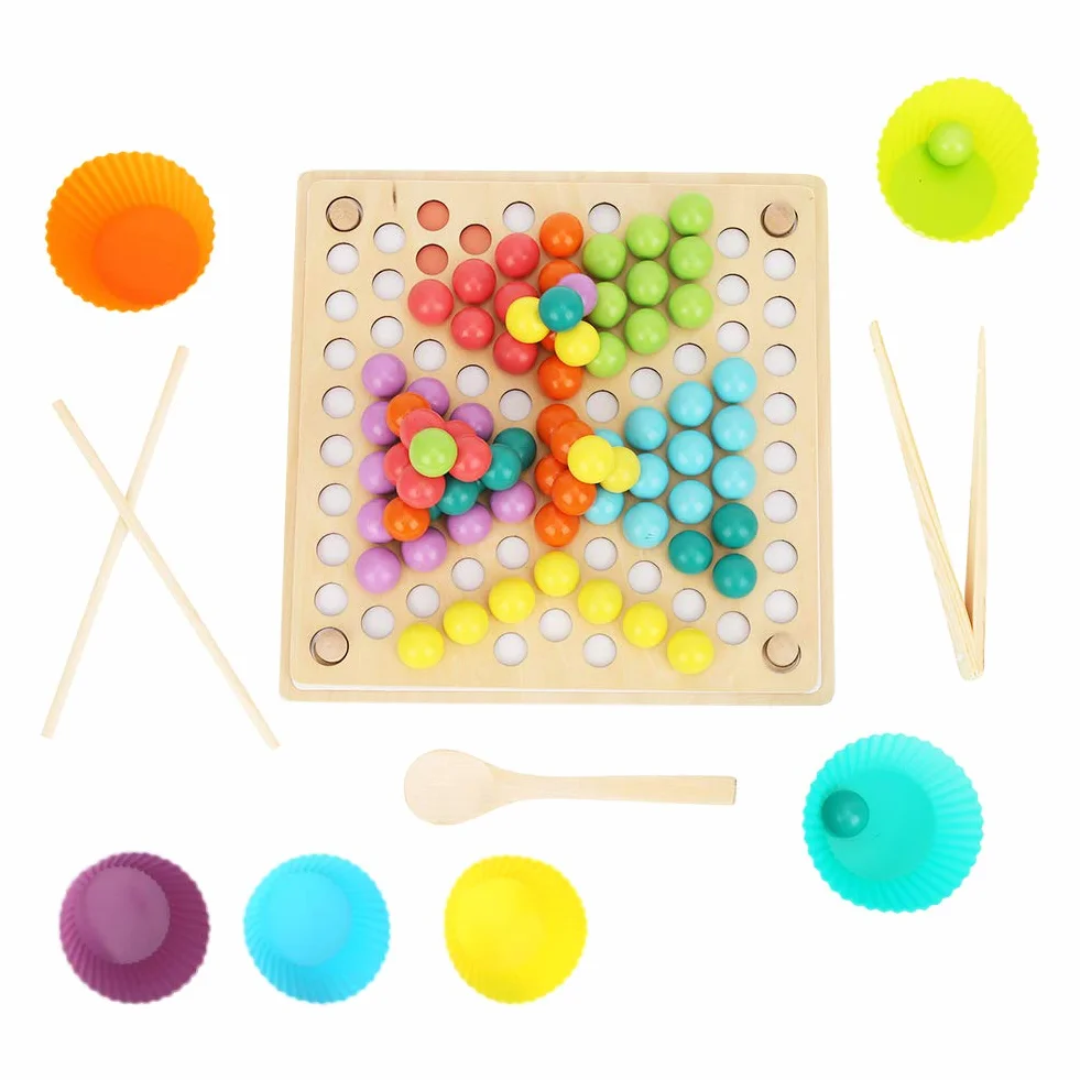 Jeu de Perles à Clip, Tri Interactif de Couleurs, Cadeaux d'Anniversaire, Enseignement aux Enfants