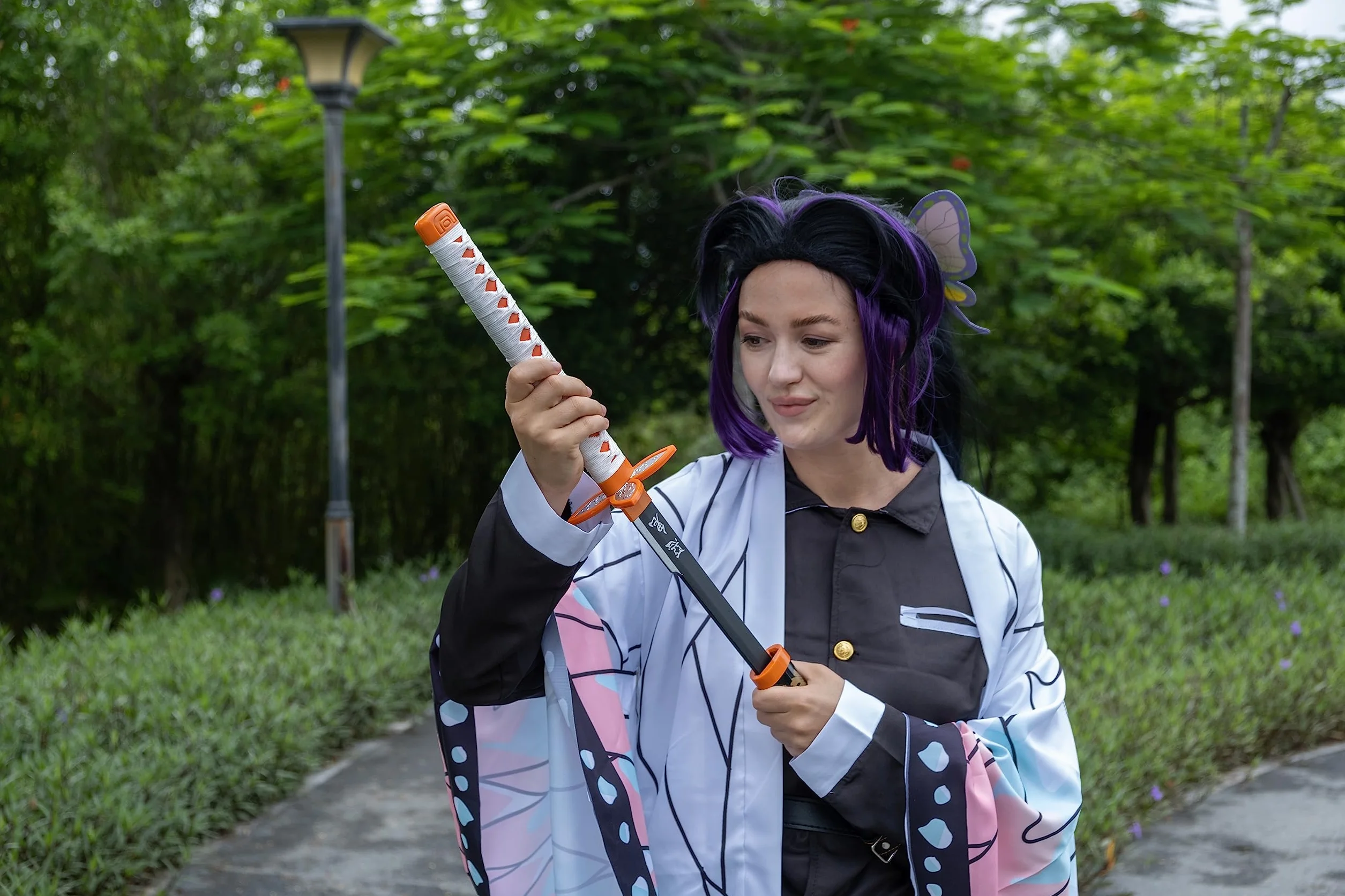 Katana Cosplay Demon Slayer 105 cm 41 Pouces Hashira Piliers Shinobu Kocho Bois