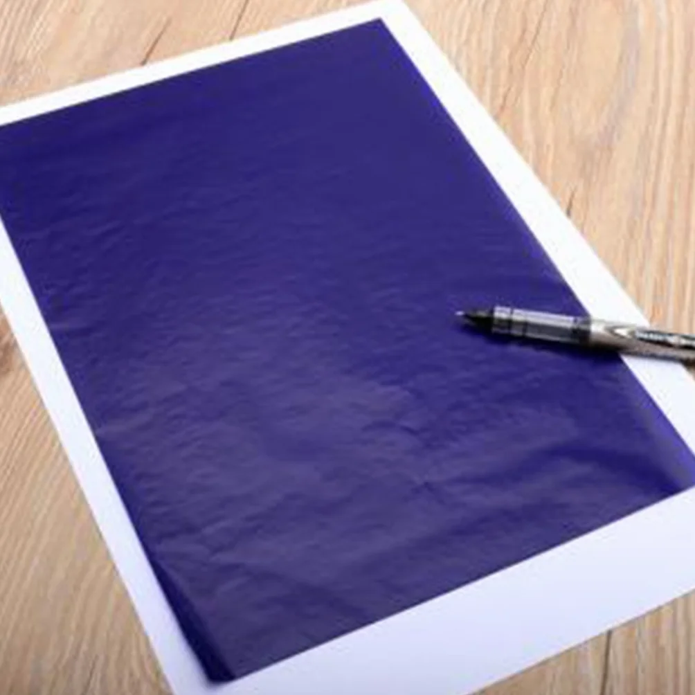 Lot de 50 feuilles papier transfert double face carbone copieur