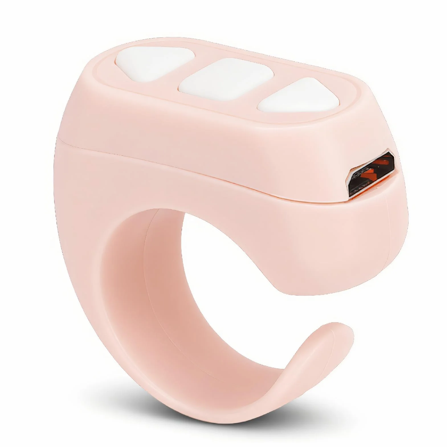 Bluetooth Page Turner Ring pour Kindle APP, Compatible iOS Android (Rose)
