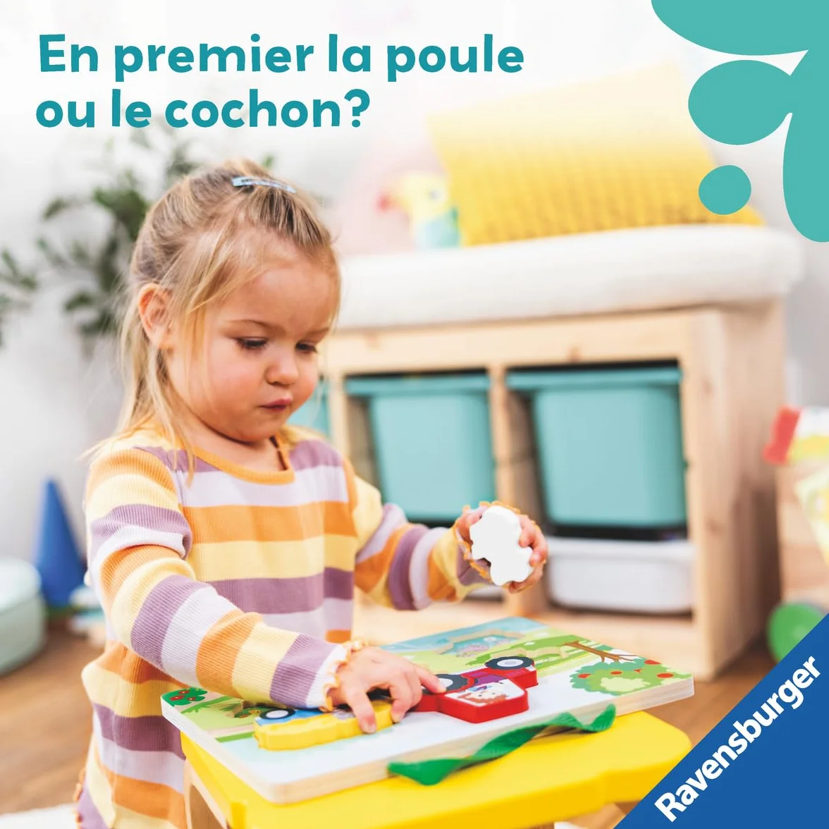 Ravensburger Puzzle en Bois aimanté A la Ferme Jouet bébé dès 1 an