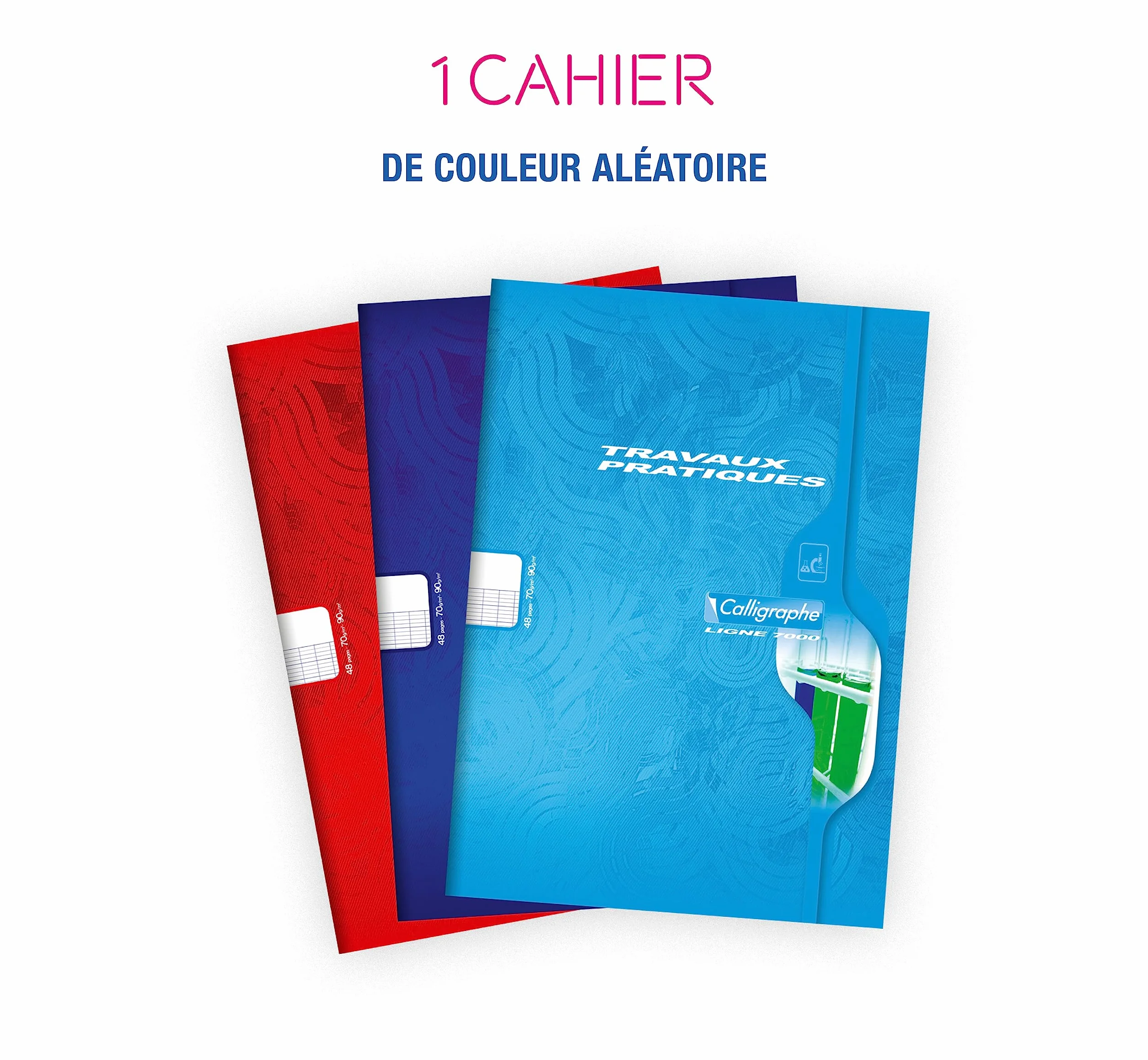 Clairefontaine Calligraphe 7597C Cahier A4 21x29,7cm 48 Pages Grands Carreaux 70g Unies 90g Couverture Carte