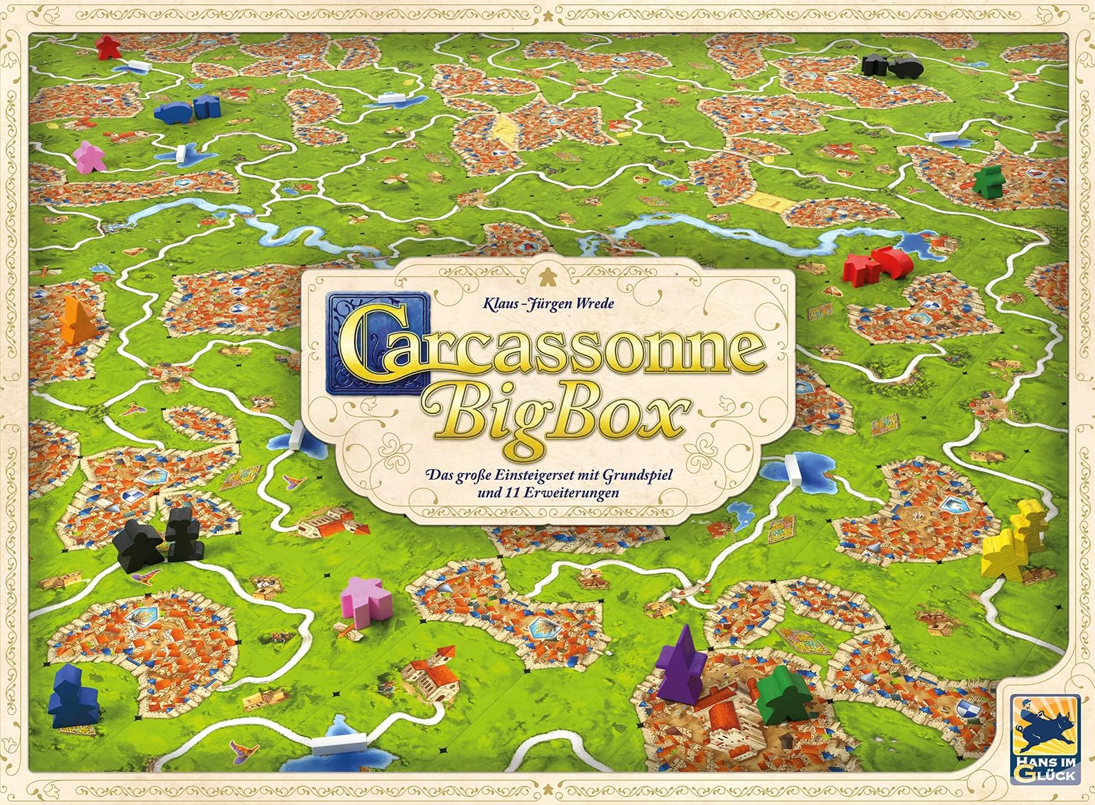 Hans im Glück, Carcassonne BigBox (édition 2025) - Jeu Familial - 2 à 6 Joueurs - 7 Ans et Plus - 35 Minutes - Allemand