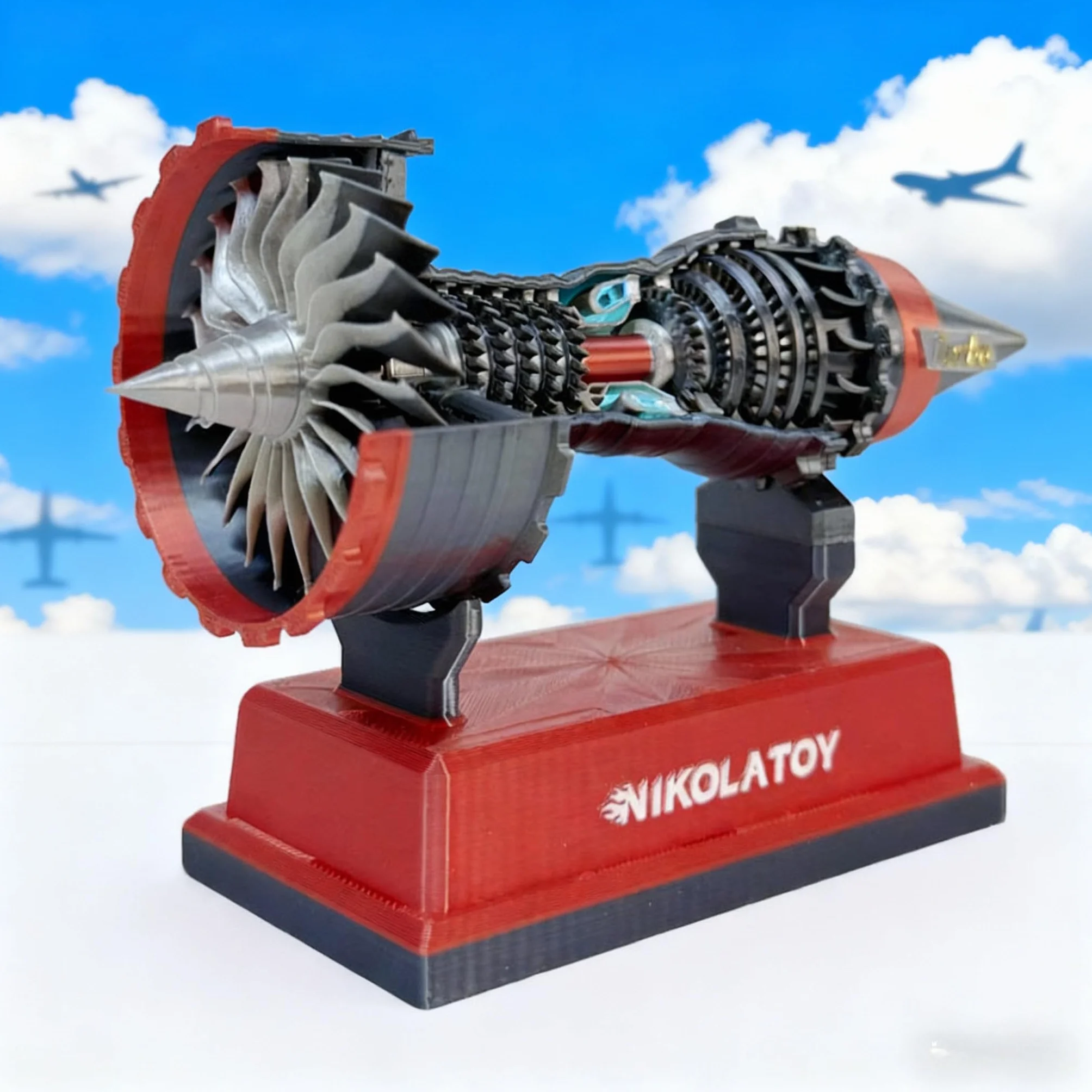 TR900 Super Turbofan Engine Model Kit 12 cm jouet moteur électrique avec piles AAA compatible rouge bleu vert jaune