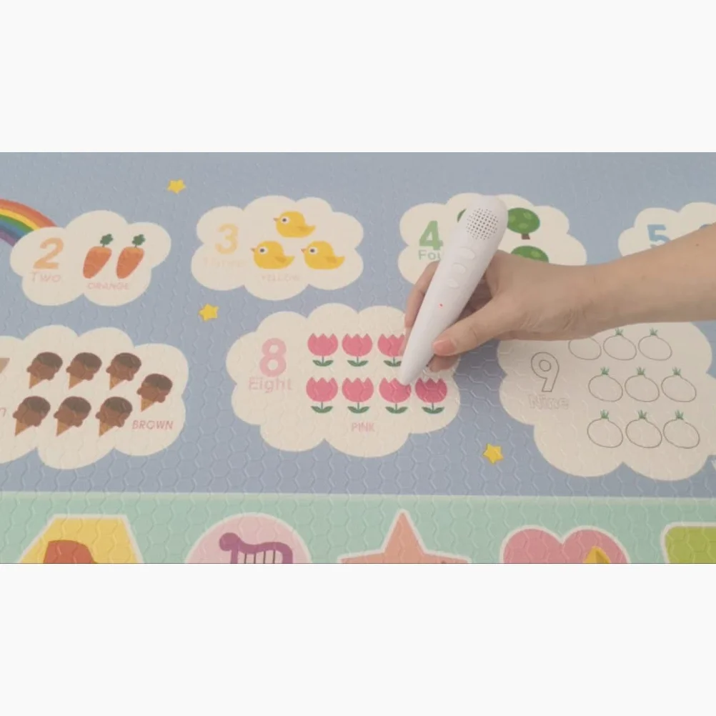 Dwinguler Tapis de jeu pour bébé - Motif maison de ferme - Large 230 cm x 140 cm x 15 mm - Réversible, doux, sans substances nocives, imperméable, antidérapant, certifié CE