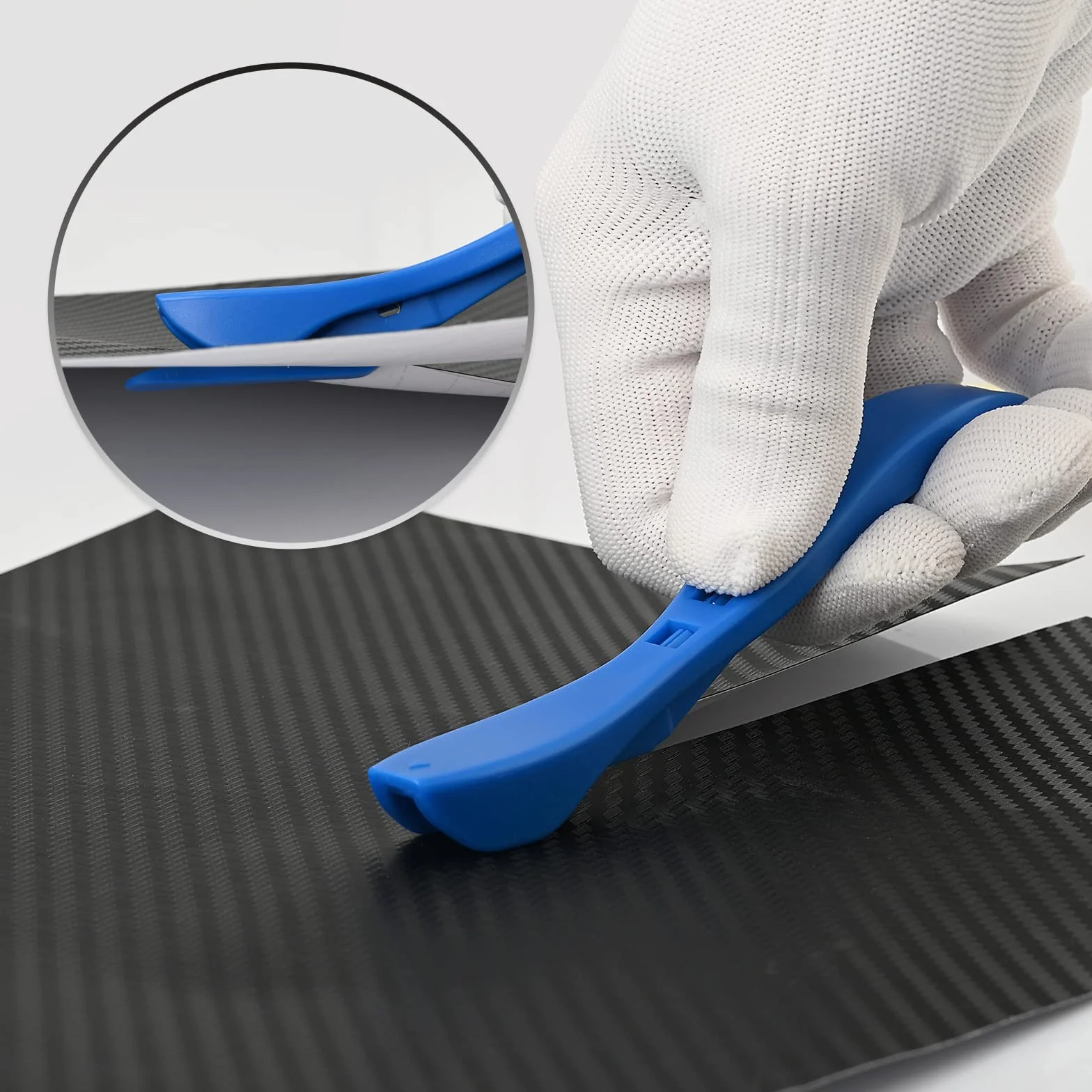 EHDIS Cutter à Papier, Safety Cutter avec 5 Lames, Ouvre-lettre en Plastique Bleu