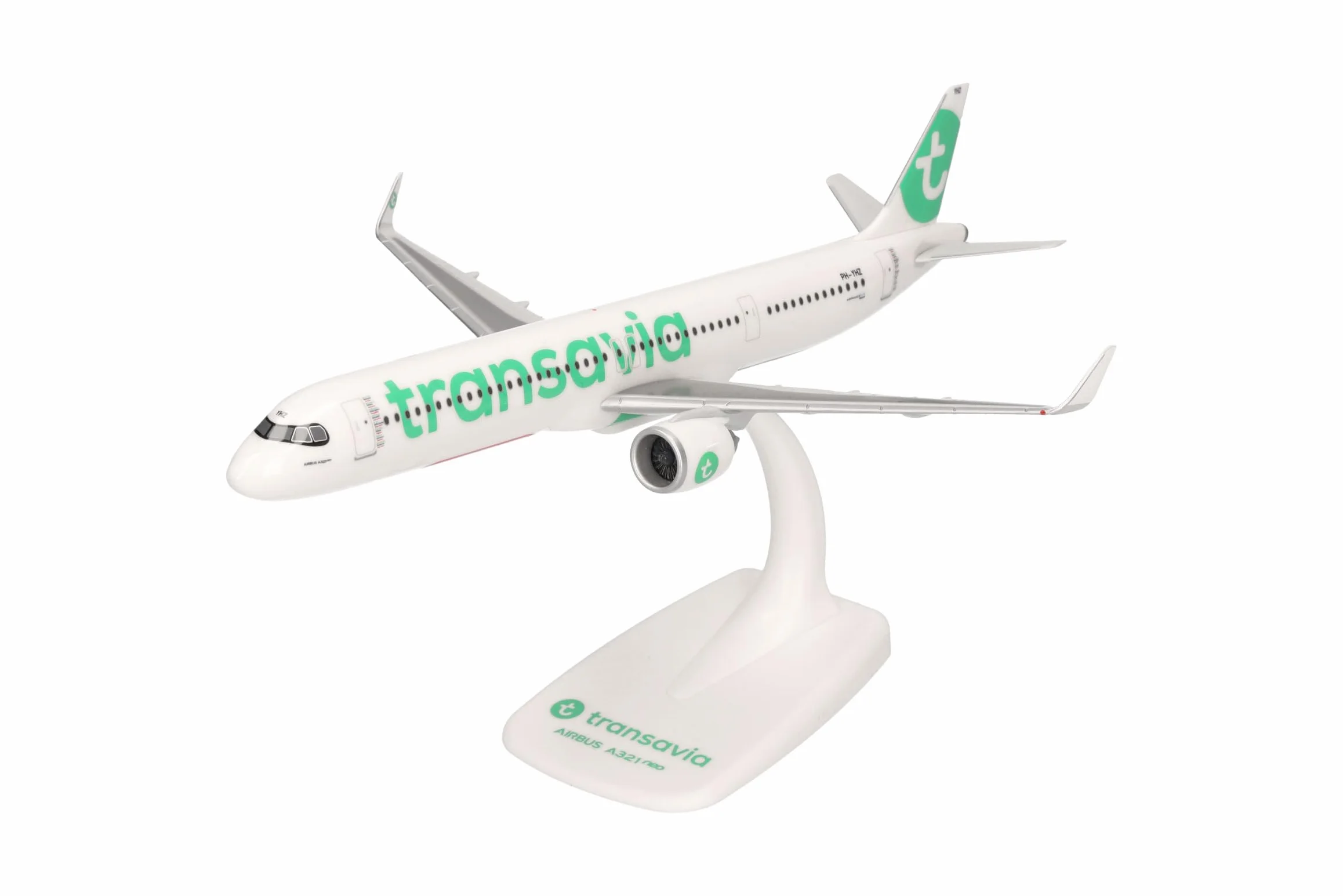 Herpa Avion Miniature Snap-Fit Transavia Airbus A321neo PH-YHZ échelle 1:200 plastique modèle collection support