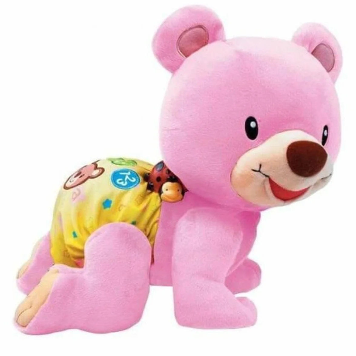 VTech Ourson 1,2,3 suis-Moi Ours Rose en Peluche Qui Marche à 4 Pattes Jouet Interactif et Musical pour Bébé Dès 9 Mois