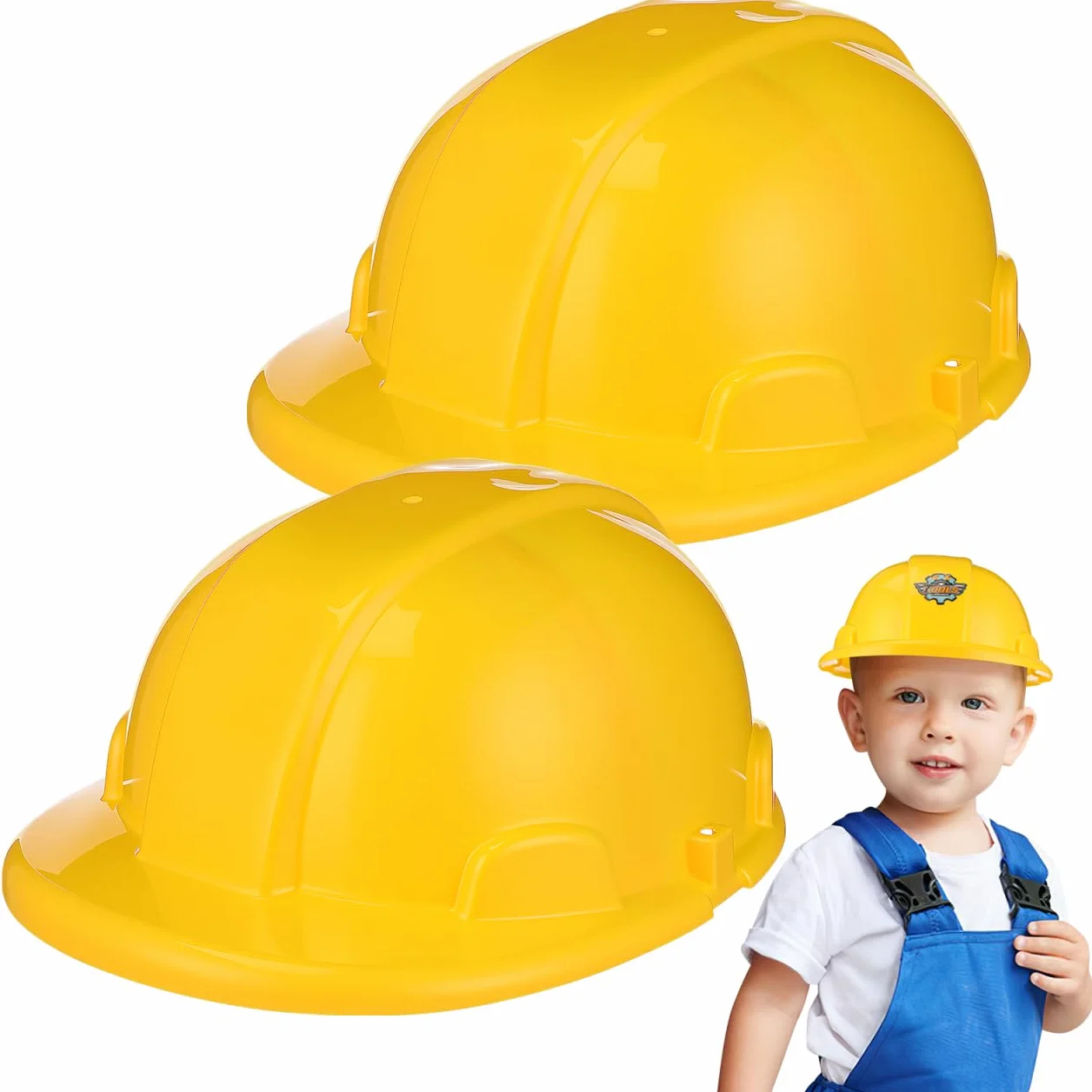 Gatuida 2 Pièces Casques de Construction Plastique pour Enfant Jeu de Rôle Fête Chantier