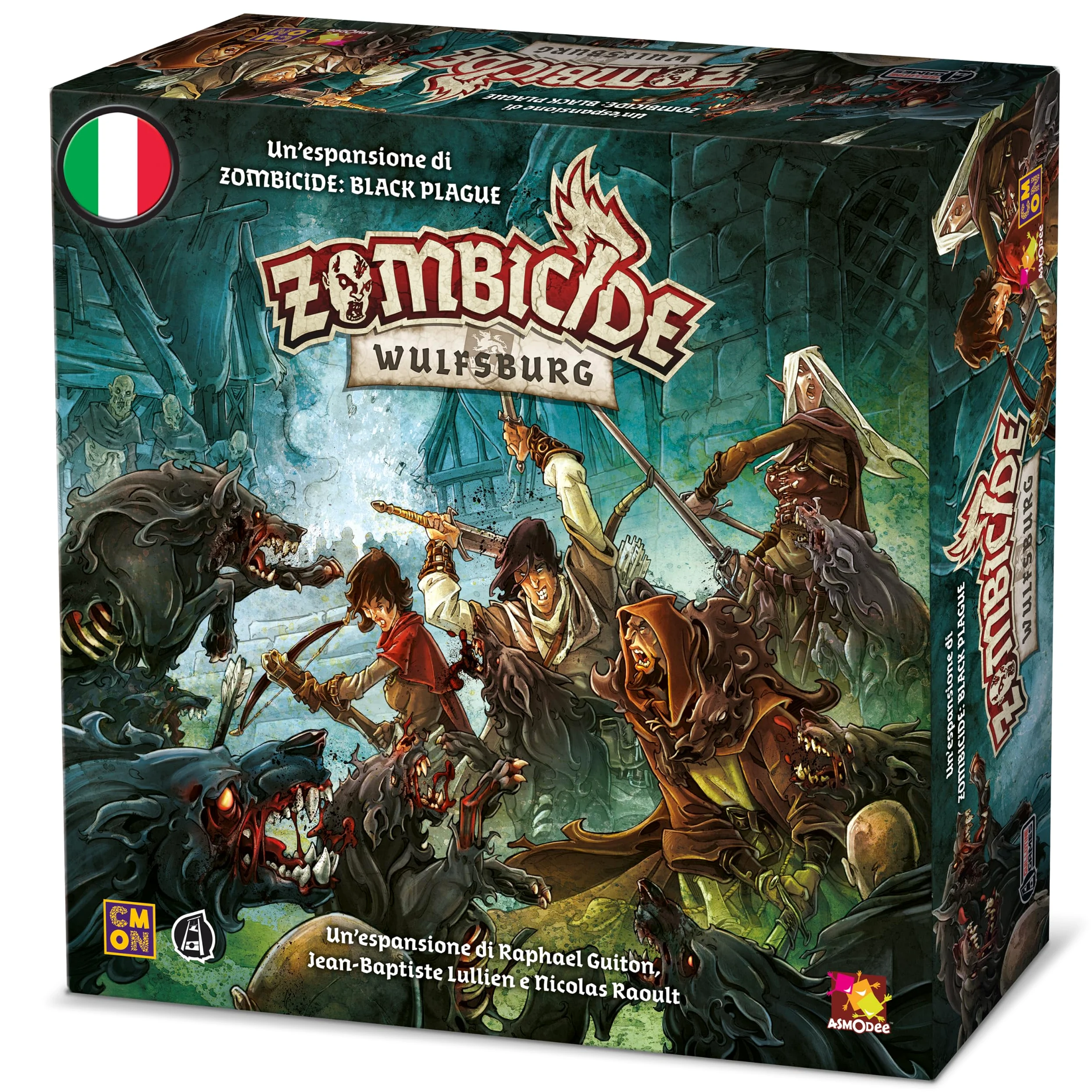 Asmodee Zombicide Black Plague: Wulfsburg, Extension de Jeu de Table, édition en Italien