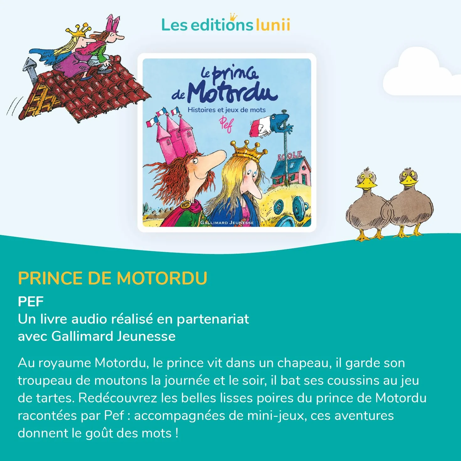 Lunii Prince de Motordu Livre Audio interactif français durée 1h13 dès 5 ans Ma Fabrique à Histoires