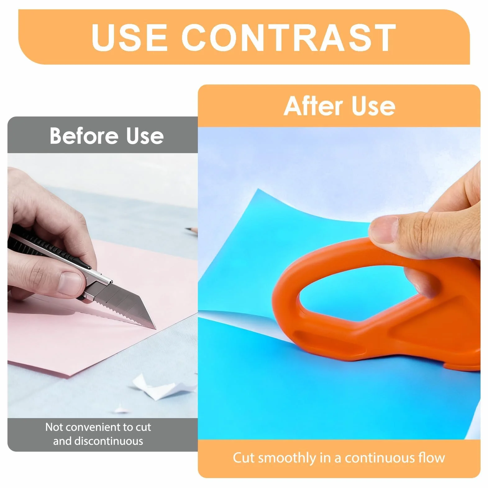 Coupe-papier d'emballage coulissant, Cutter cadeau pour rouleaux de papier plastique