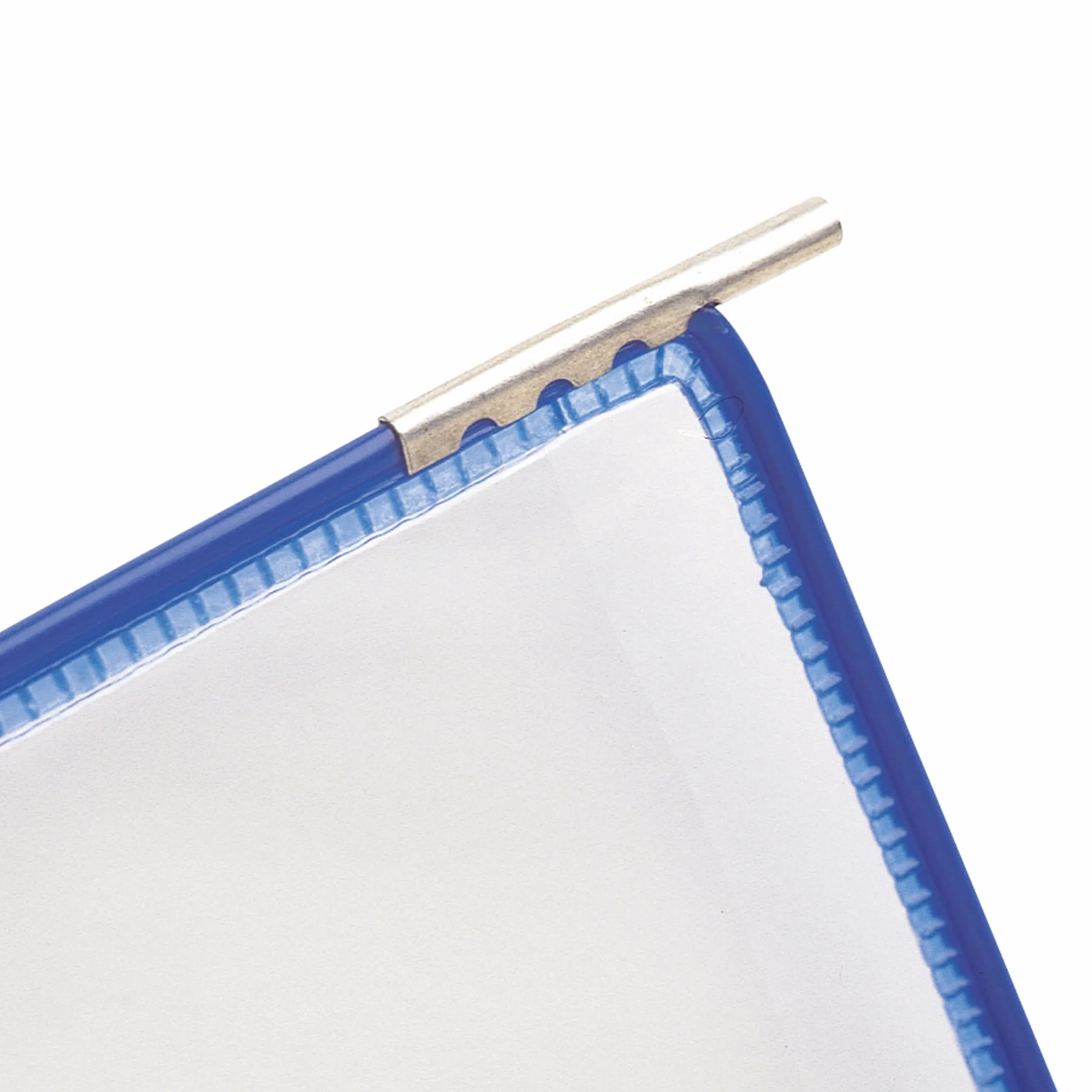 Tarifold Lot de 10 Poches à Pivots A4 Portrait - Système d'Affichage PVC Souple Anti-Reflets Cadre Acier Bleu