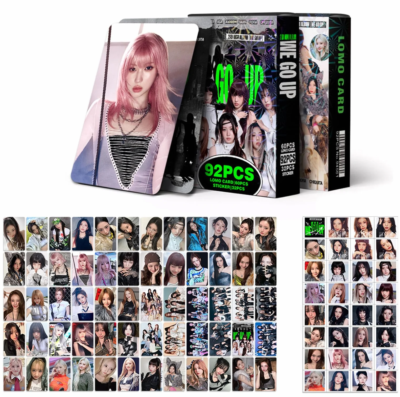 Cartes photo BABYMONSTER BM PSYCHO, 60 cartes et 32 autocollants, pour fans