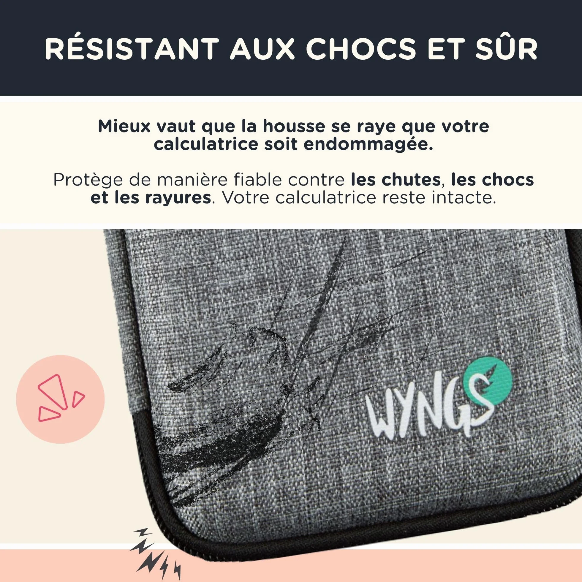 NumWorks Calculatrice Graphique Noir avec Housse de Protection WYNGS